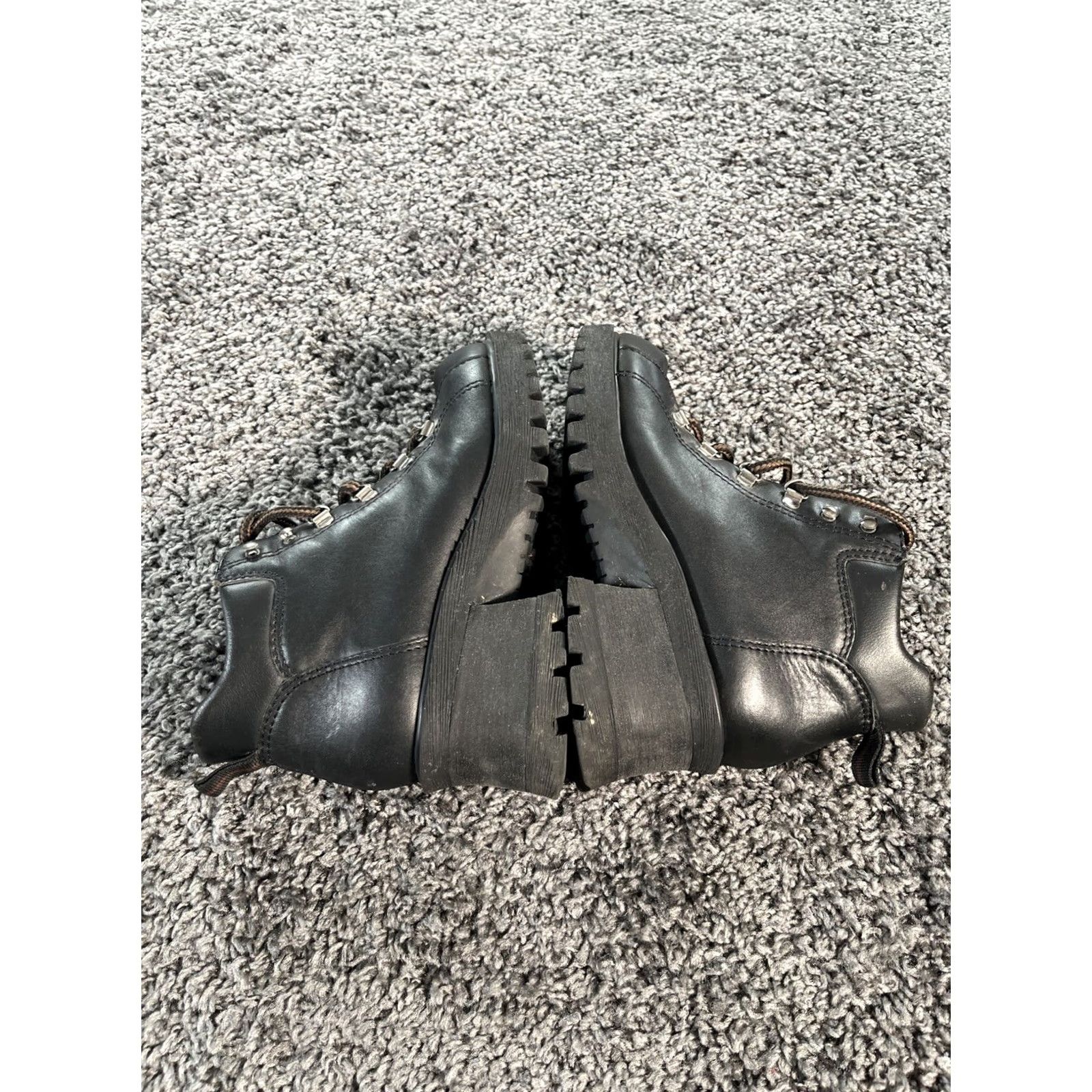 Vintage VINTAGE MIA BOOT Boots Platform Leather Black Women's SZ 7M 90s Grunge High Heel Block Ankle Round Toe Size US 5 / IT 35 - 6 Thumbnail