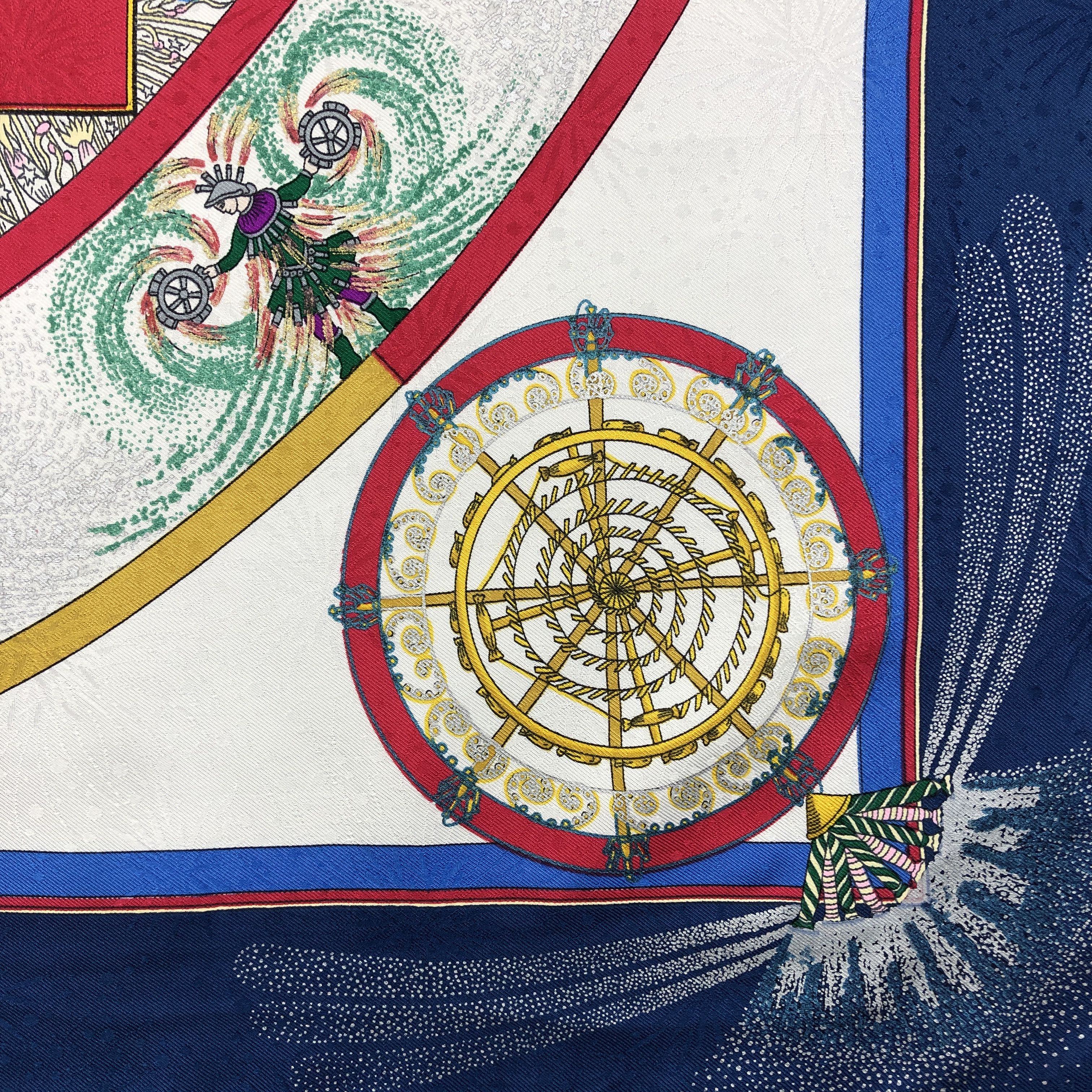 Hermes × Vintage Vintage Hermes Paris SILK Scarf Feux D'Artifice Stole Wraps Size ONE SIZE - 9 Thumbnail