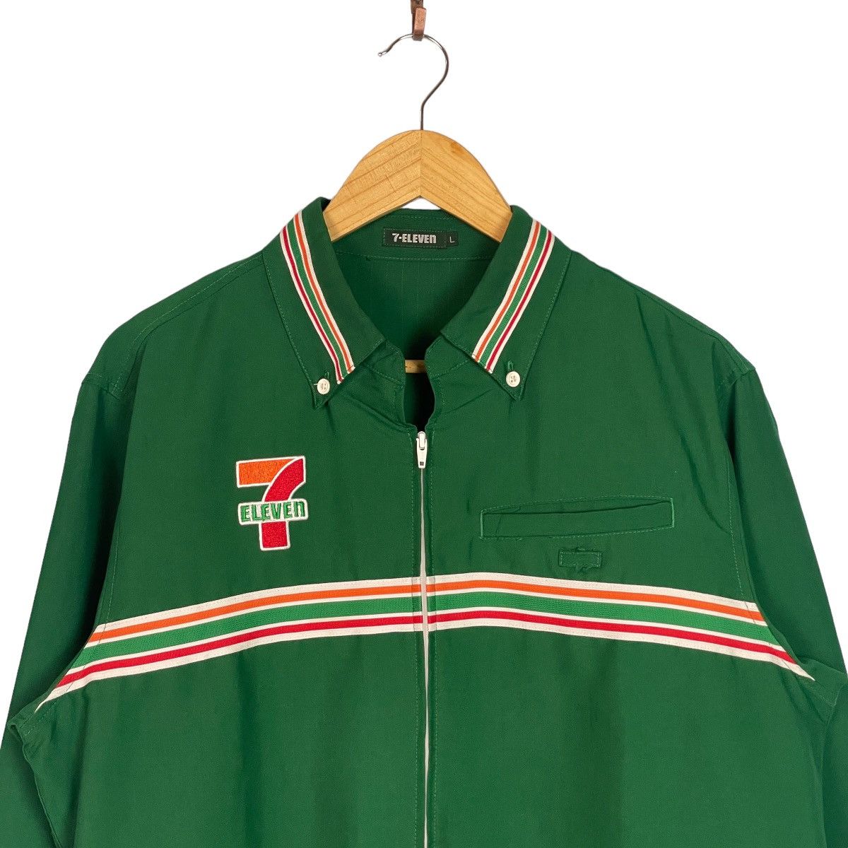 uniform experiment VTG Rare 7 Eleven Long Sleeve Uniform Jacket Size US L / EU 52-54 / 3 - 3 Thumbnail
