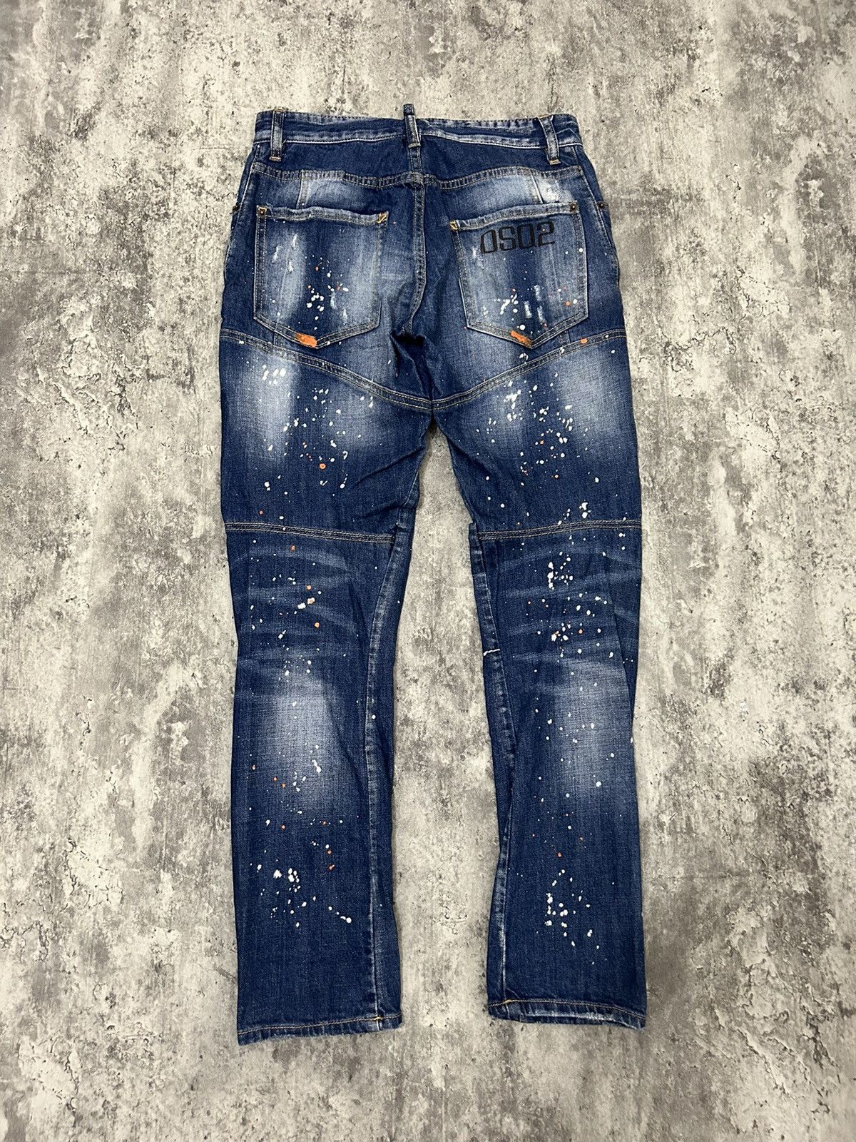 Designer × Dsquared2 Ds Quared 2 Paint Acid Wash Distressed Jeans Size US 29 - 2 Thumbnail