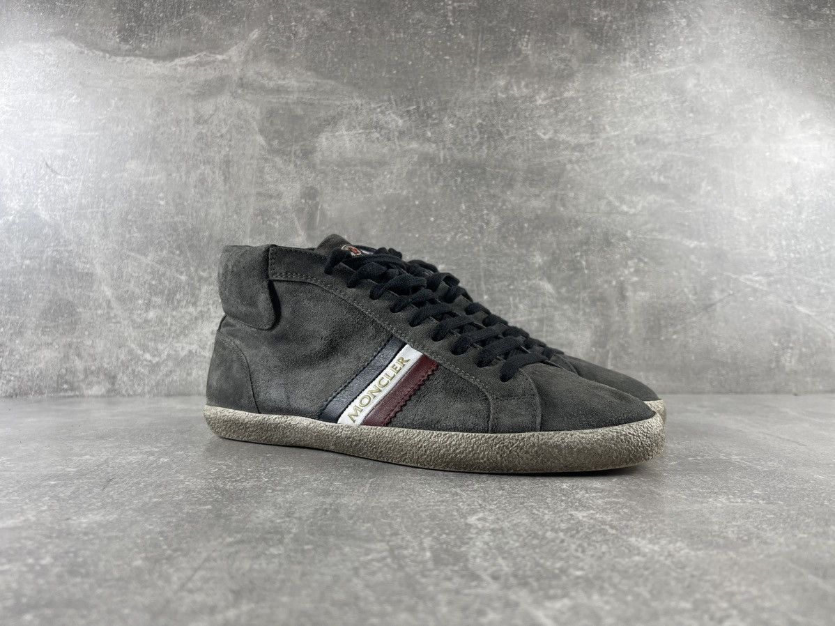 Moncler Moncler Vintage Suede Mid-Top Sneakers Dark Gray Size US 7 / EU 40 - 2 Thumbnail
