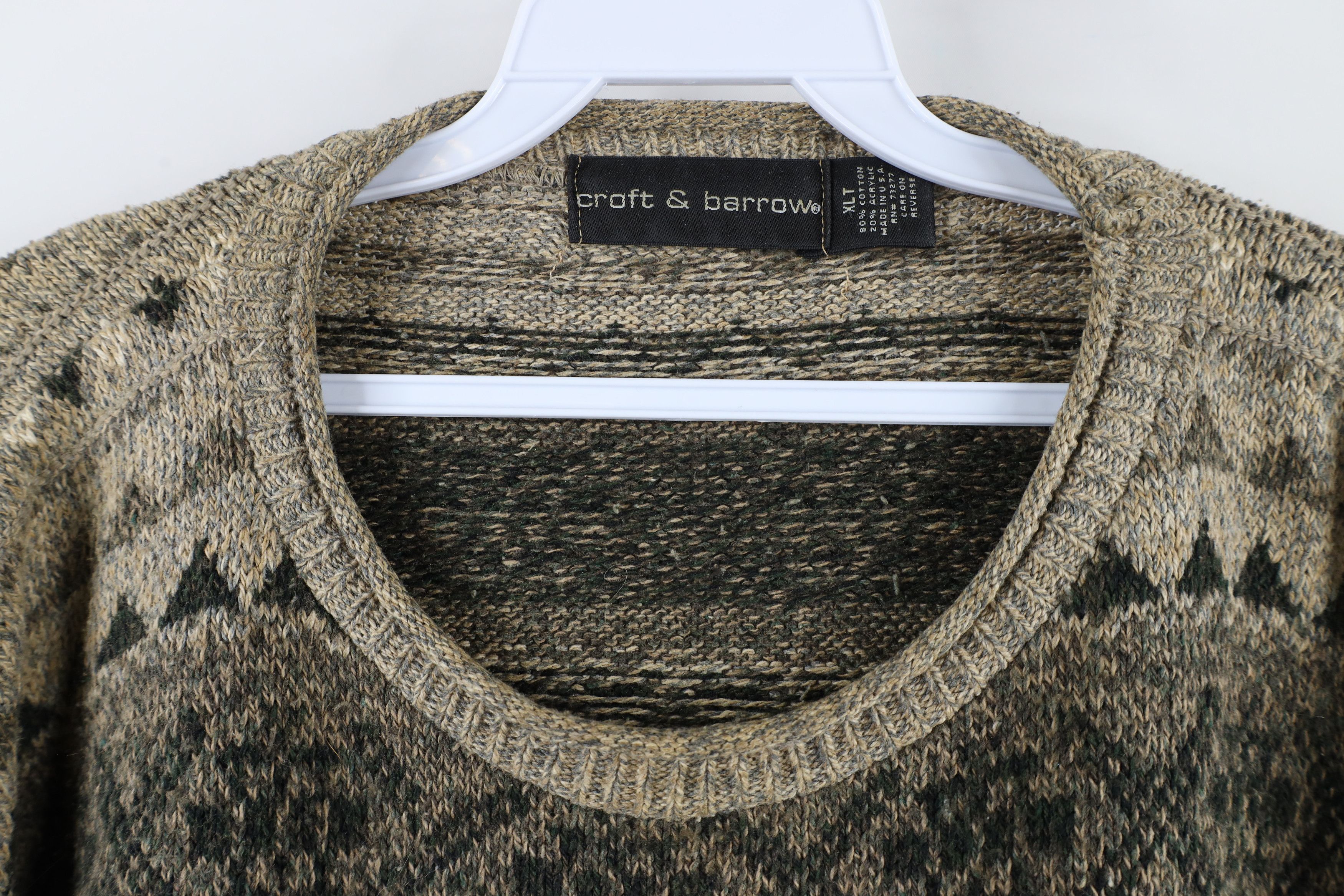 Vintage Vintage 90s Streetwear Fair Isle Knit Crewneck Sweater USA Size US XL / EU 56 / 4 - 4 Thumbnail