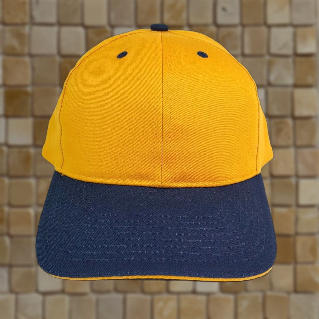 Vintage VINTAGE Town Talk Yellow Blank Twill Adjustable Hat Baseball Cap 90s Mens Sports Casual Retro 90s Size ONE SIZE - 1 Thumbnail