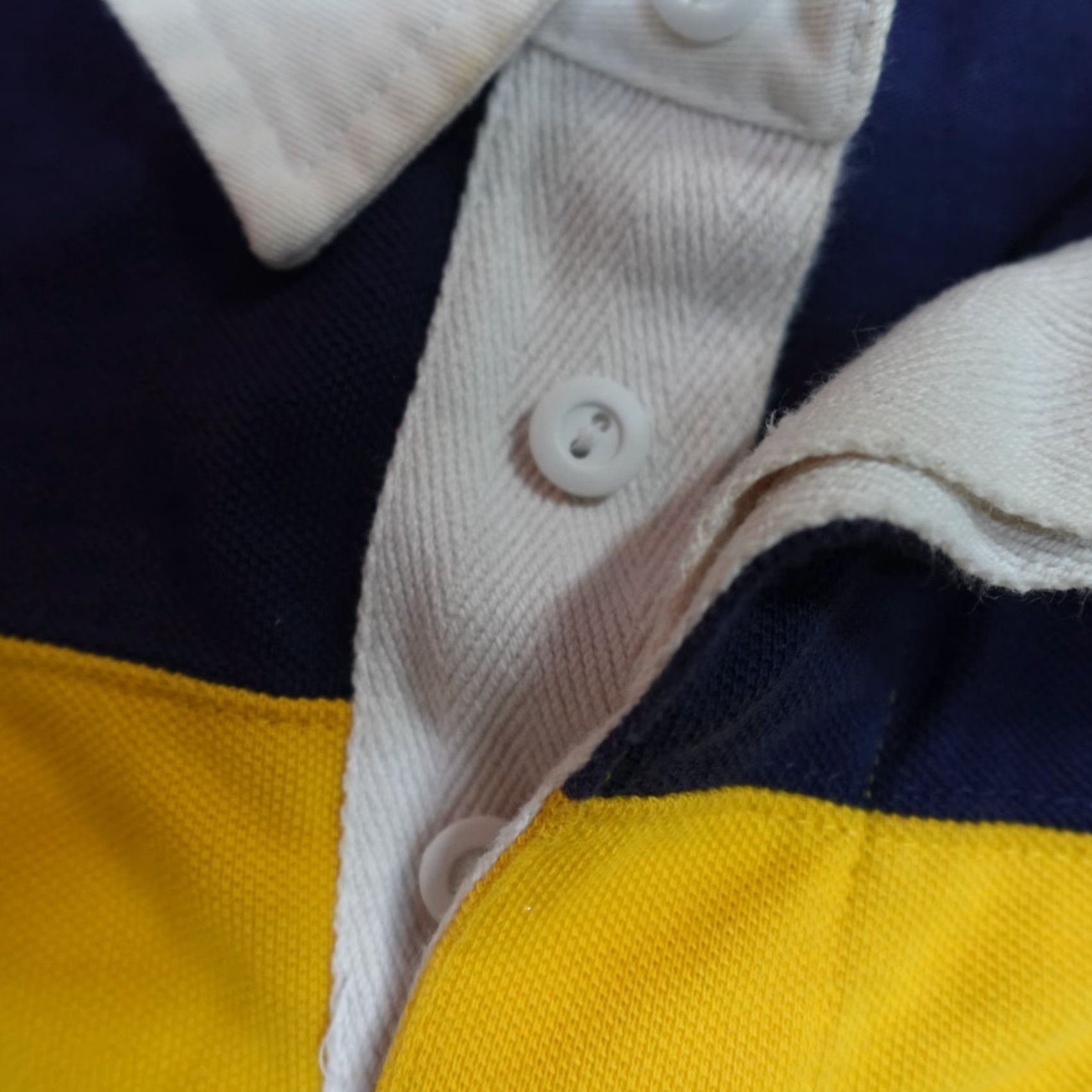 Polo Ralph Lauren VINTAGE Polo Ralph Lauren Polo Shirt XL Blue Stripe Shirt Men Regular Short Sleeve Knit Cotton Embroidered Size US XL / EU 56 / 4 - 4 Thumbnail