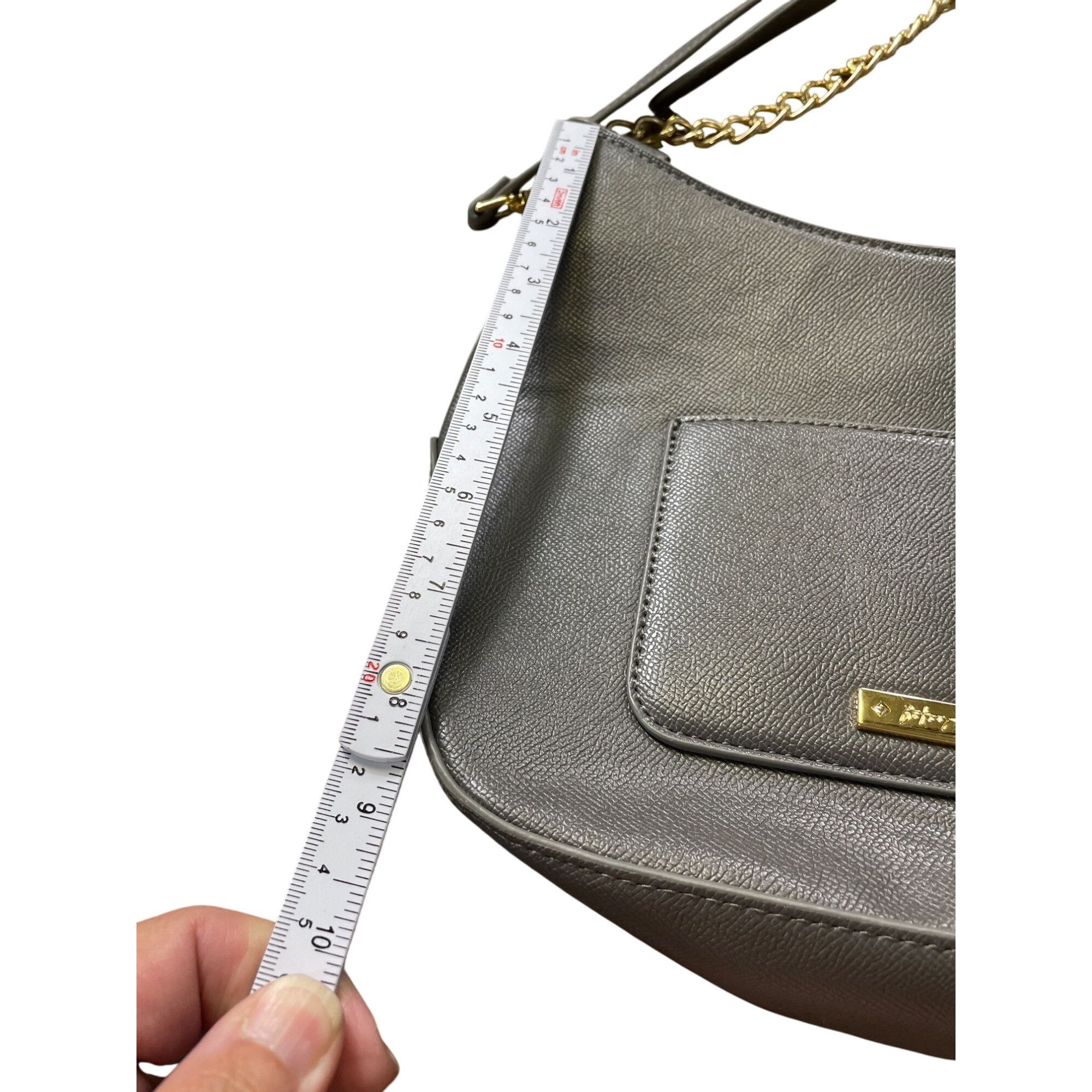 Betsey Johnson Betsey Johnson Womens Gray Faux Leather Crossbody Handbag SK Size ONE SIZE - 4 Thumbnail