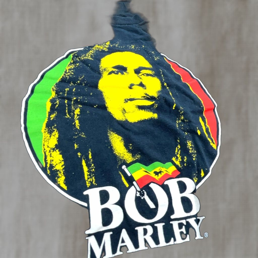 Vintage Bob Marley Shirt Men XL Black Band Tee Concert Tour Music Retro Hipster Adult Zion Logo Shirt Size US XL / EU 56 / 4 - 1 Thumbnail