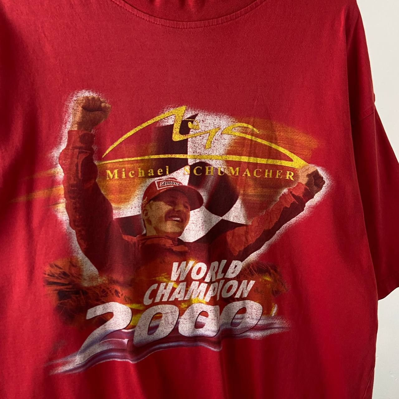 Vintage Vintage 00s Michael Schumacher World Champion Racing T-Shirt Size US XL / EU 56 / 4 - 4 Thumbnail