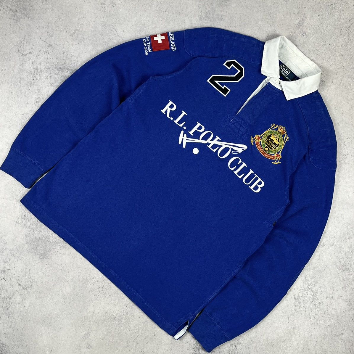 Polo Ralph Lauren Vintage Ralph Lauren Polo Club big logo rugby shirt 90’s Size US M / EU 48-50 / 2 - 1 Thumbnail