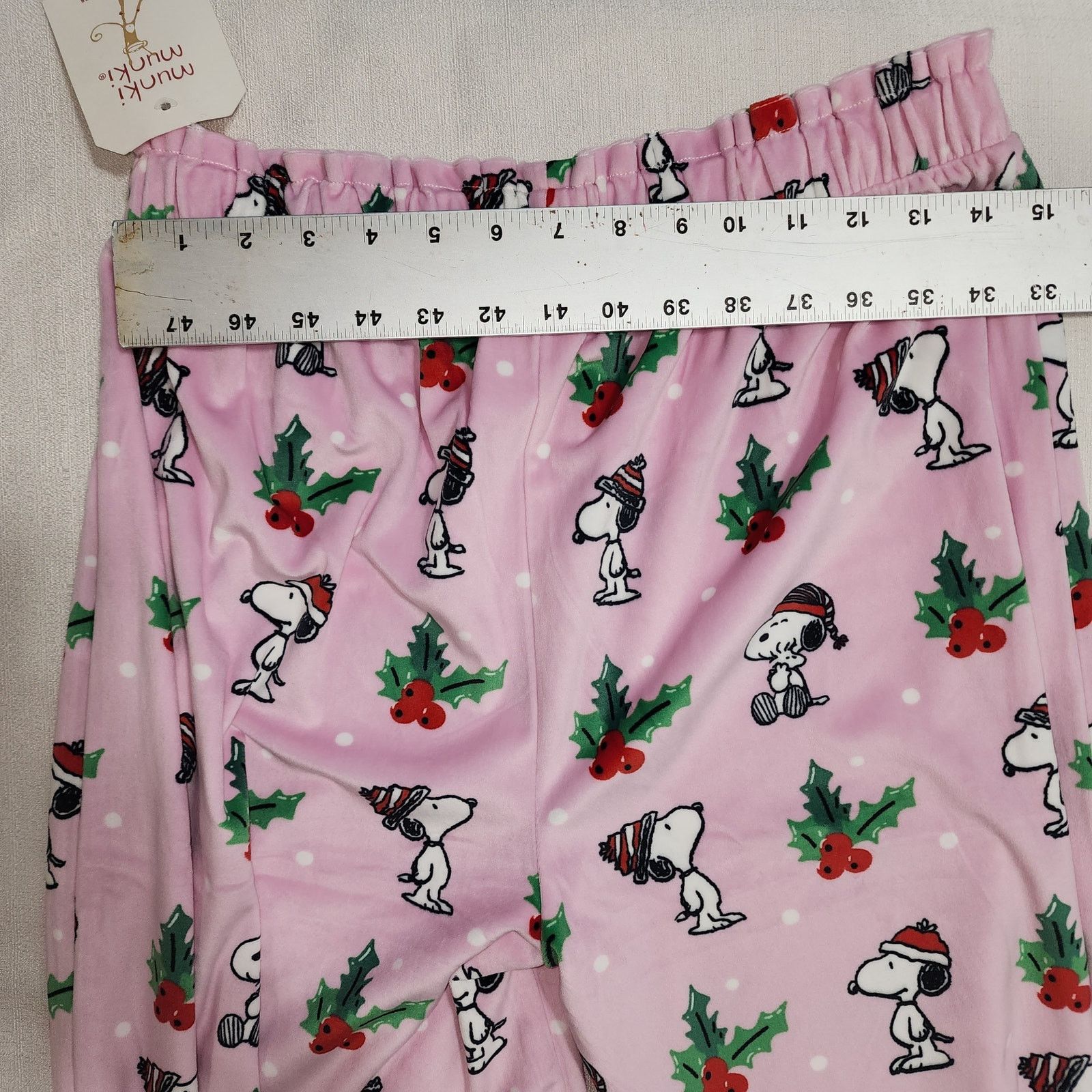Peanuts Snoopy Christmas pajamas women's Large NWT Size 30" / US 8 / IT 44 - 6 Thumbnail