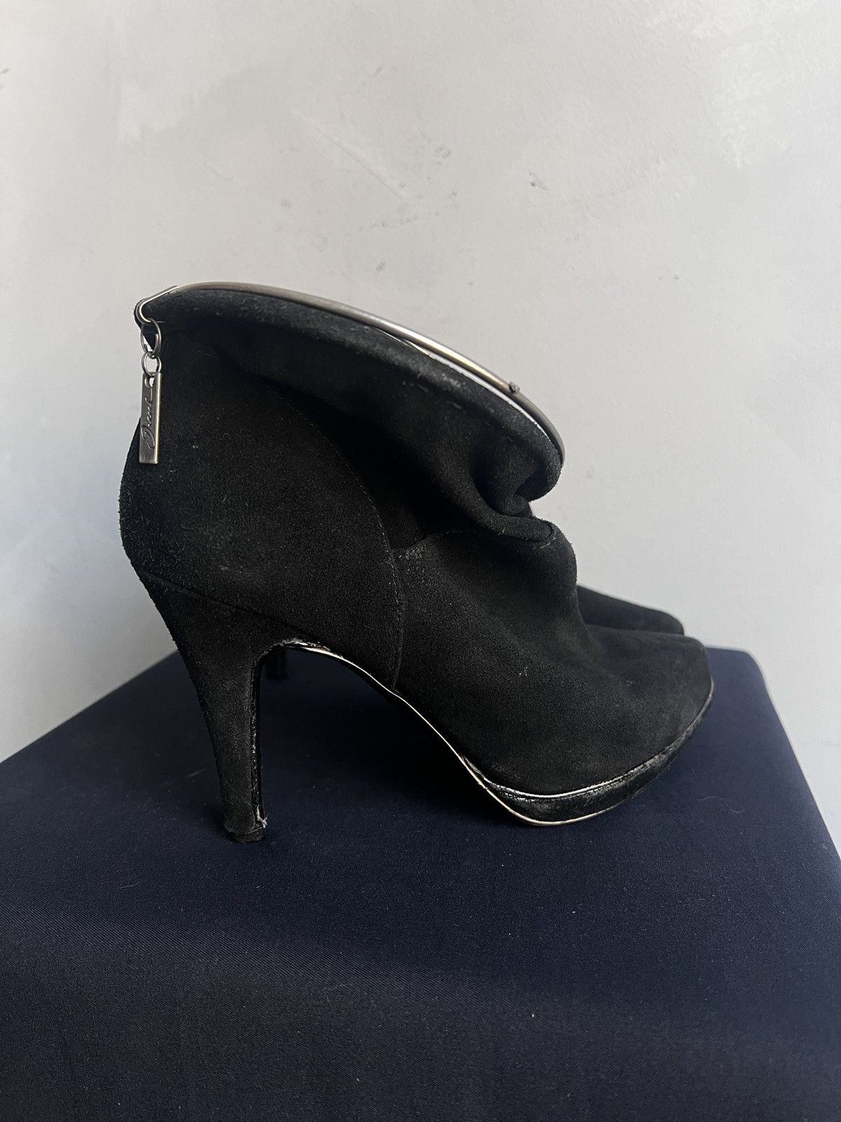 Diesel Diesel Black Leather Heels rick owens Archive Style 2000s Size US 7 / IT 37 - 5 Thumbnail