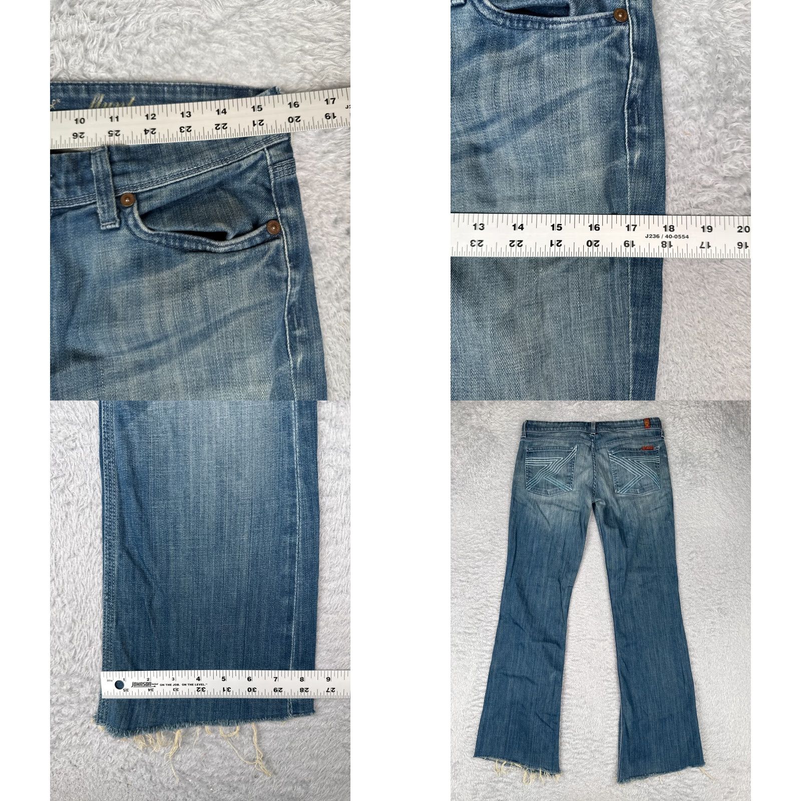 7 For All Mankind 7 For All Mankind Jeans Women 28 Blue Denim Bootcut Distressed Cotton 7 For All Mankind Pants Women 28 Blue Denim Jean Flynt Bootcut Distressed Cotton Size 28" / US 6 / IT 42 - 9 Thumbnail