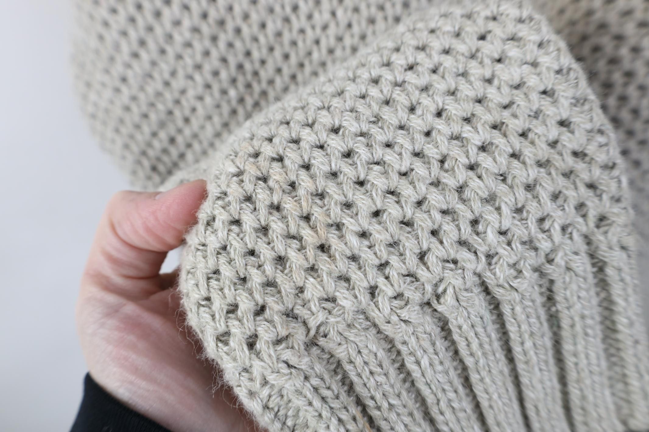 Vintage Vintage 90s Streetwear Thermal Marled Knit Sweater Beige Size US L / EU 52-54 / 3 - 4 Thumbnail