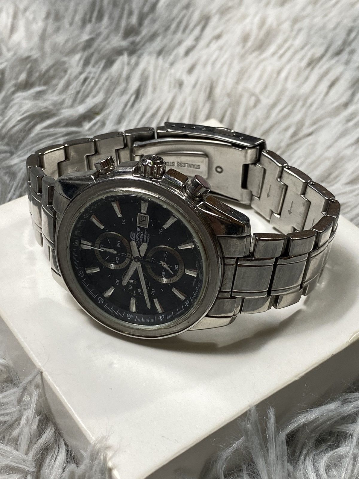 Casio × Vintage Casio Edifice Mechanical Chronograph - Stainless Steel Size ONE SIZE - 5 Thumbnail