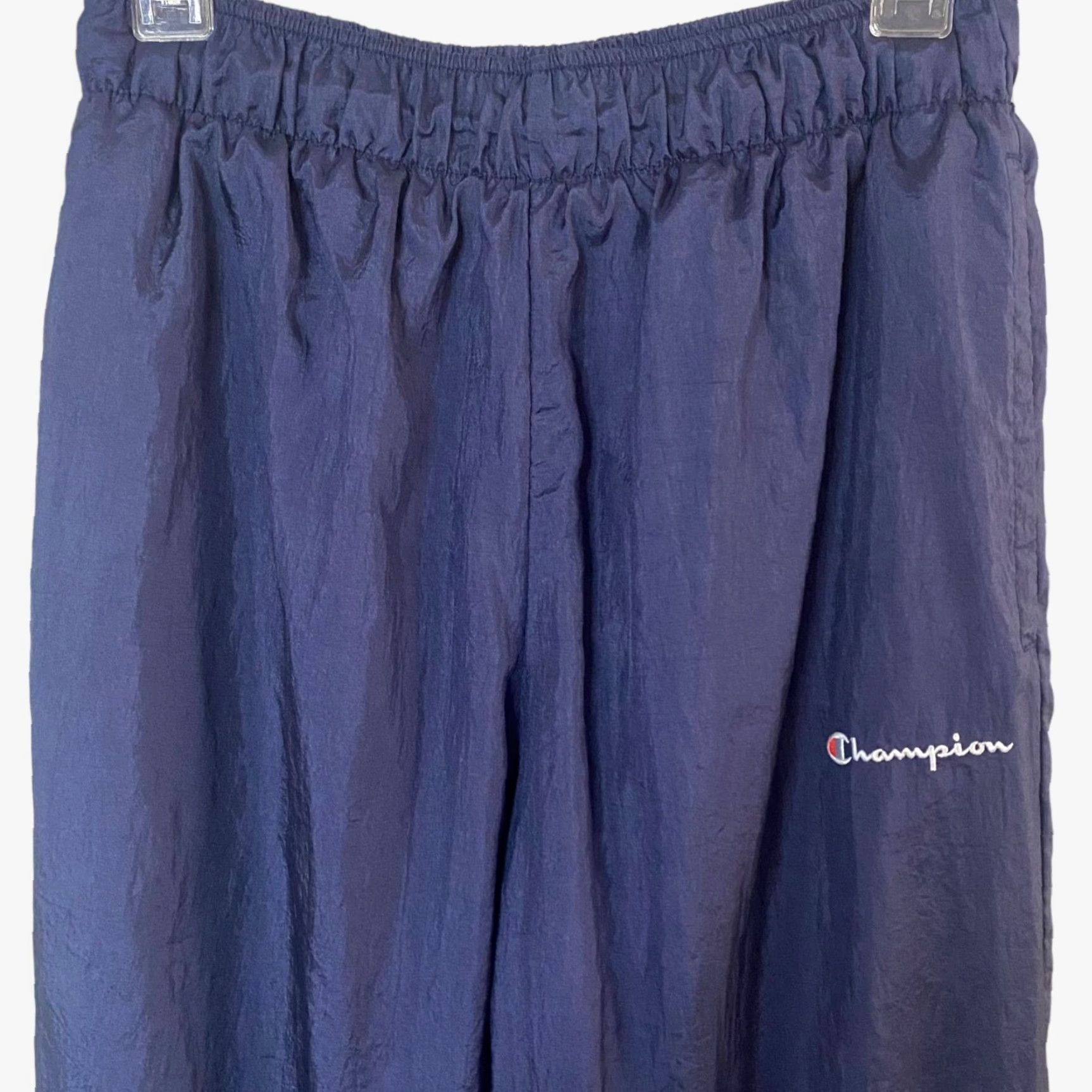 Champion Champion Life Nylon Warm-Up Pants Mens Medium Navy Blue Pockets Jogger Athletic Size US 31 - 5 Thumbnail