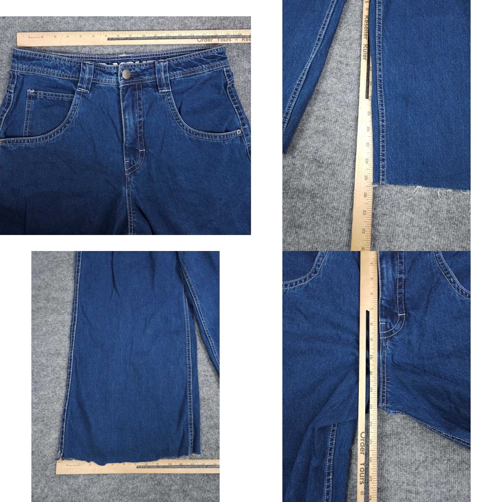 Vintage VINTAGE A.LAB Baggy Jeans Men 32 x 29 Blue Wide Leg Rave Y2K Embroider RAW HEM Jeans Mens 90s Streetwear Cyberpunk Punk Rock Hip Hop Skater City USA Size US 32 / EU 48 - 8 Thumbnail