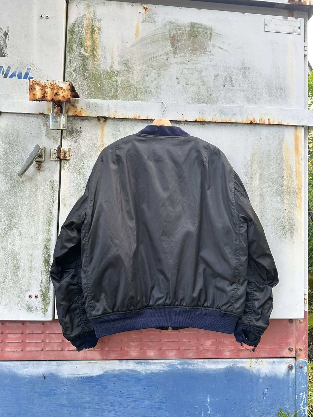 Vintage 🪖Vintage THRASHED MA-1 Man Intermediate Bomber Jacket Size US M / EU 48-50 / 2 - 8 Thumbnail