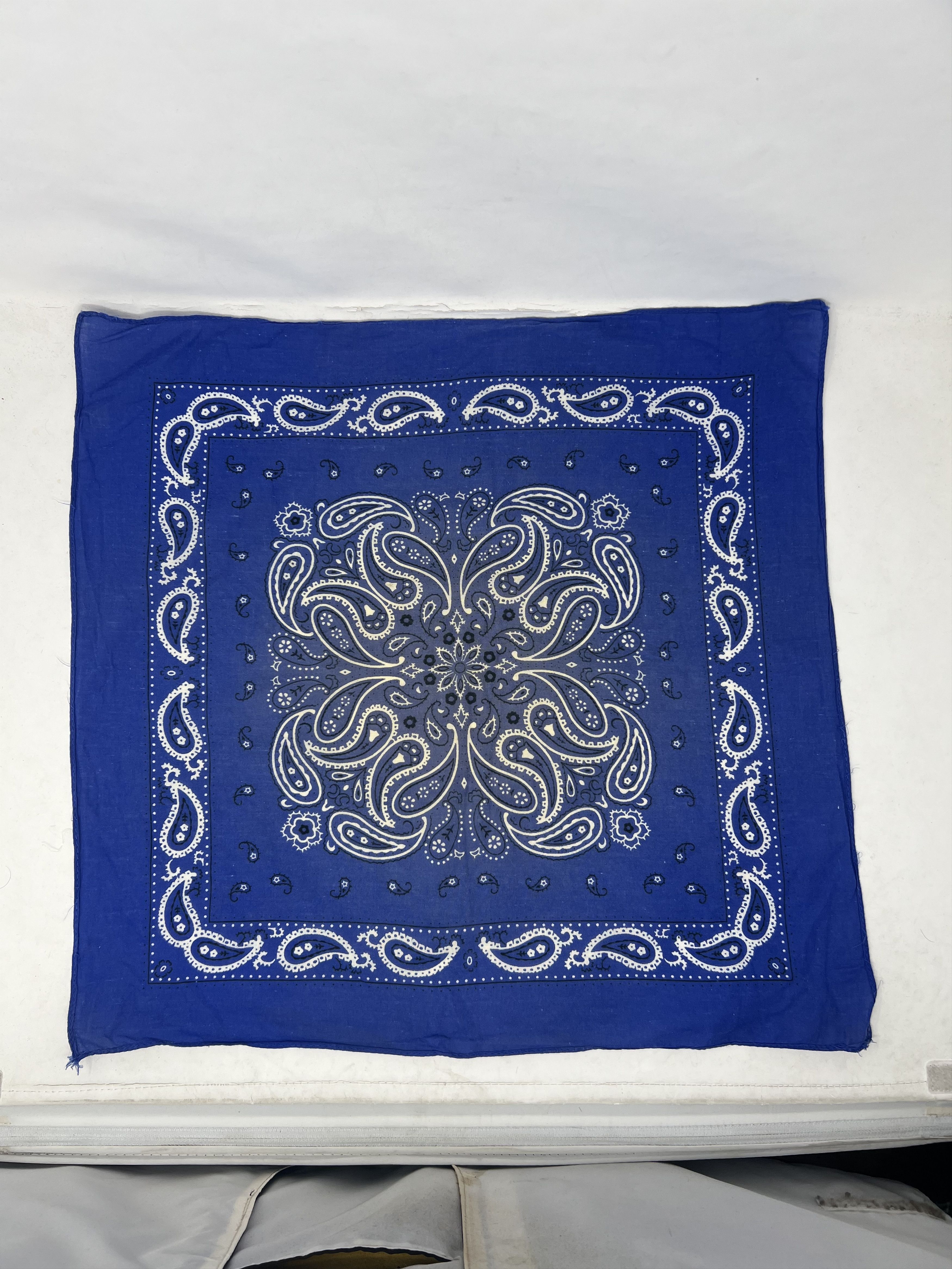Japanese Brand Paisley Blue Bandana Handkerchief Size ONE SIZE - 2 Thumbnail