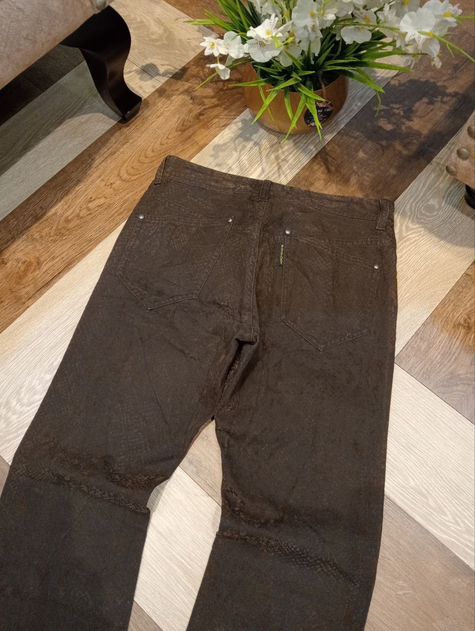 If Six Was Nine PAZZO DENIM STORE JAPAN SNAKE DESIGN JEANS SIZE S Size US 31 - 11 Thumbnail