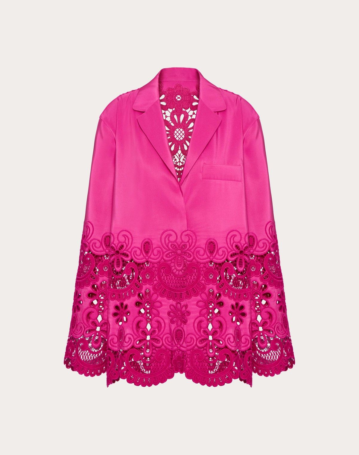 Valentino o1s1wg110525 Faille Broderie Shirt in Pink Size M / US 6-8 / IT 42-44 - 1 Thumbnail