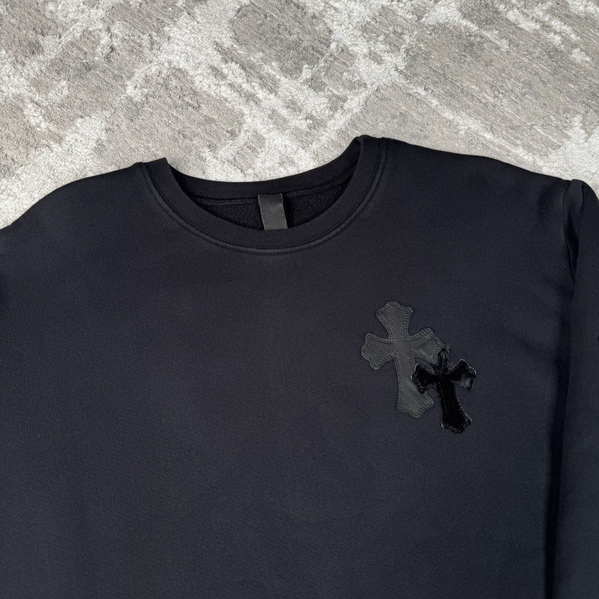Chrome Hearts Leather multi patch cross pullover crewneck sweatshirt Size US M / EU 48-50 / 2 - 8 Thumbnail