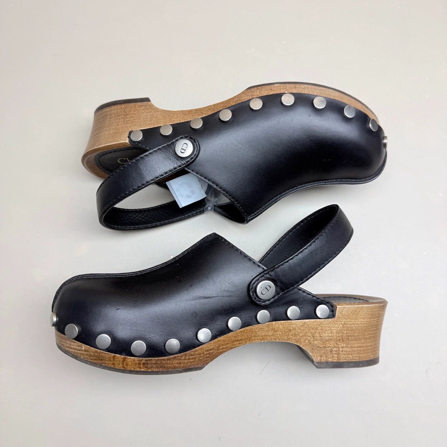 Dior Dior Women's Black Studded Thick Sole Mule 37 (Mint) Size US 6.5 / IT 36.5 - 4 Thumbnail