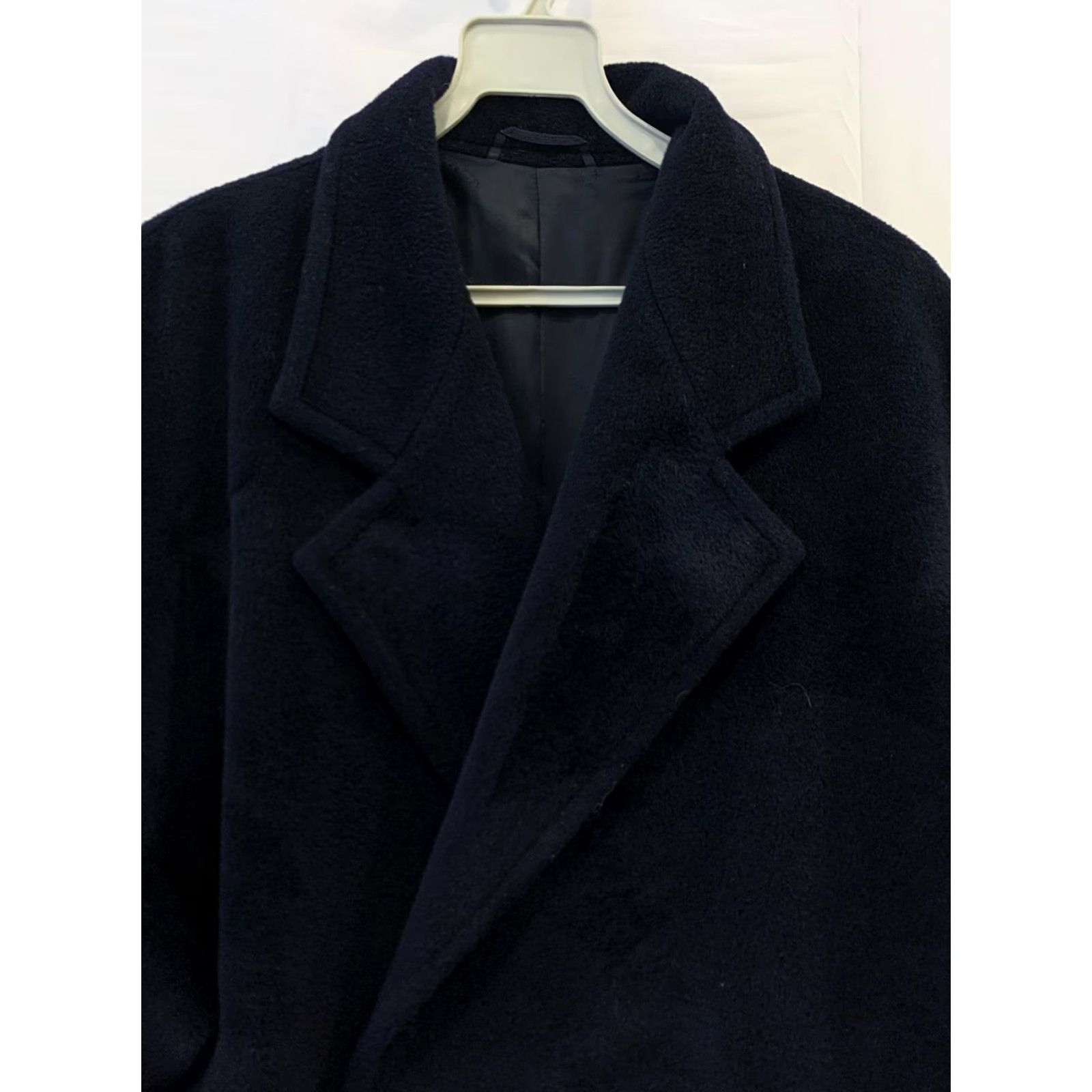 Max Mara Max Mara Wool Overcoat Navy Blue Long XL Mens Italy - Double Breasted Coat Size US XL / EU 56 / 4 - 7 Thumbnail