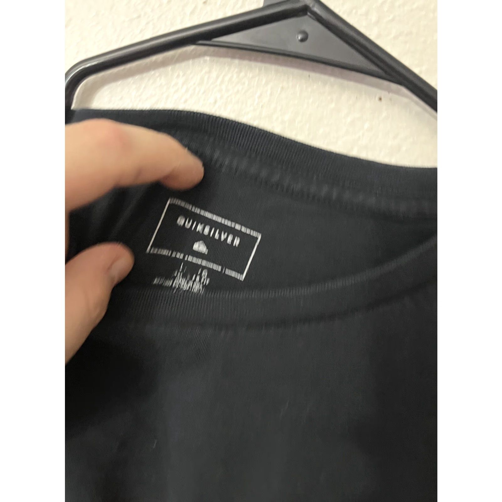 Quiksilver Quicksilver T-Shirt Men's Black Logo Graphic Pocket Short Sleeve Crew Neck L Size US L / EU 52-54 / 3 - 3 Thumbnail
