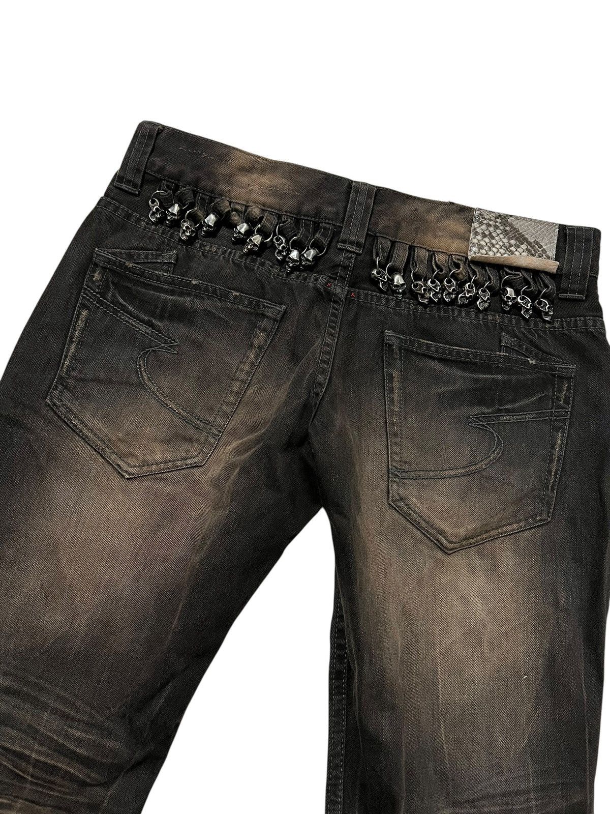If Six Was Nine Semantic Mudwash skull distressed denim pants Size US 32 / EU 48 - 5 Thumbnail