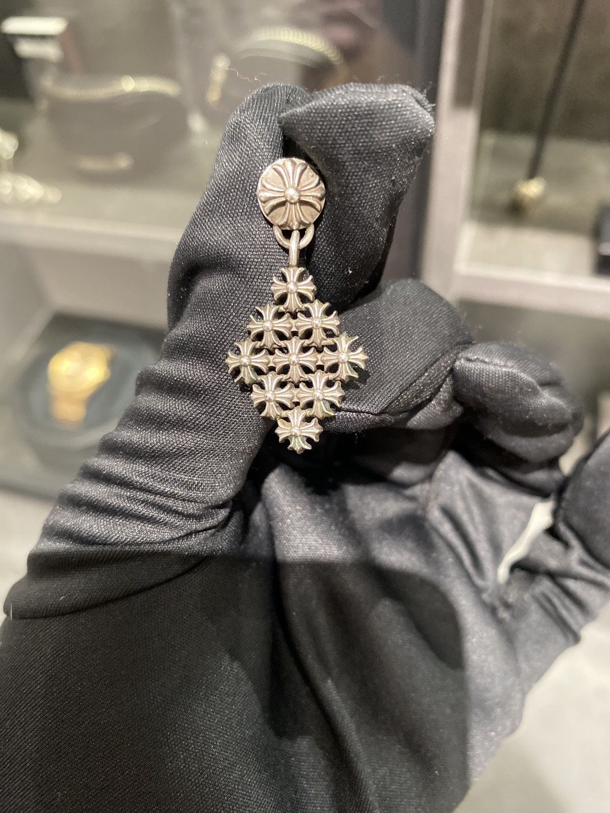 Chrome Hearts Chrome Hearts Silver Cross Dangle Earring Size ONE SIZE - 7 Thumbnail
