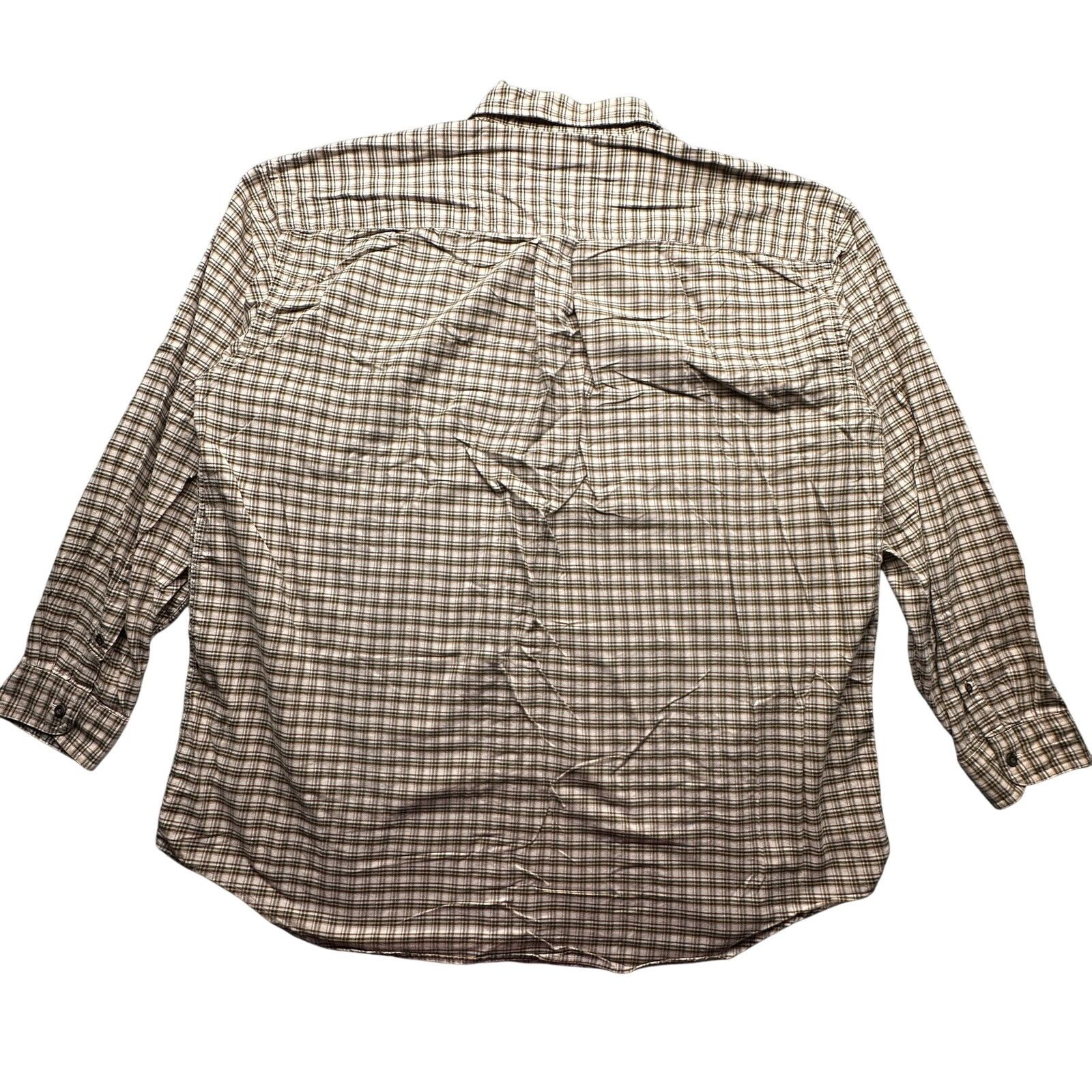 L.L. Bean Vintage 90s LL Bean Plaid Button Up Shirt Mens 2XLT Green Size US XXL / EU 58 / 5 - 2 Thumbnail