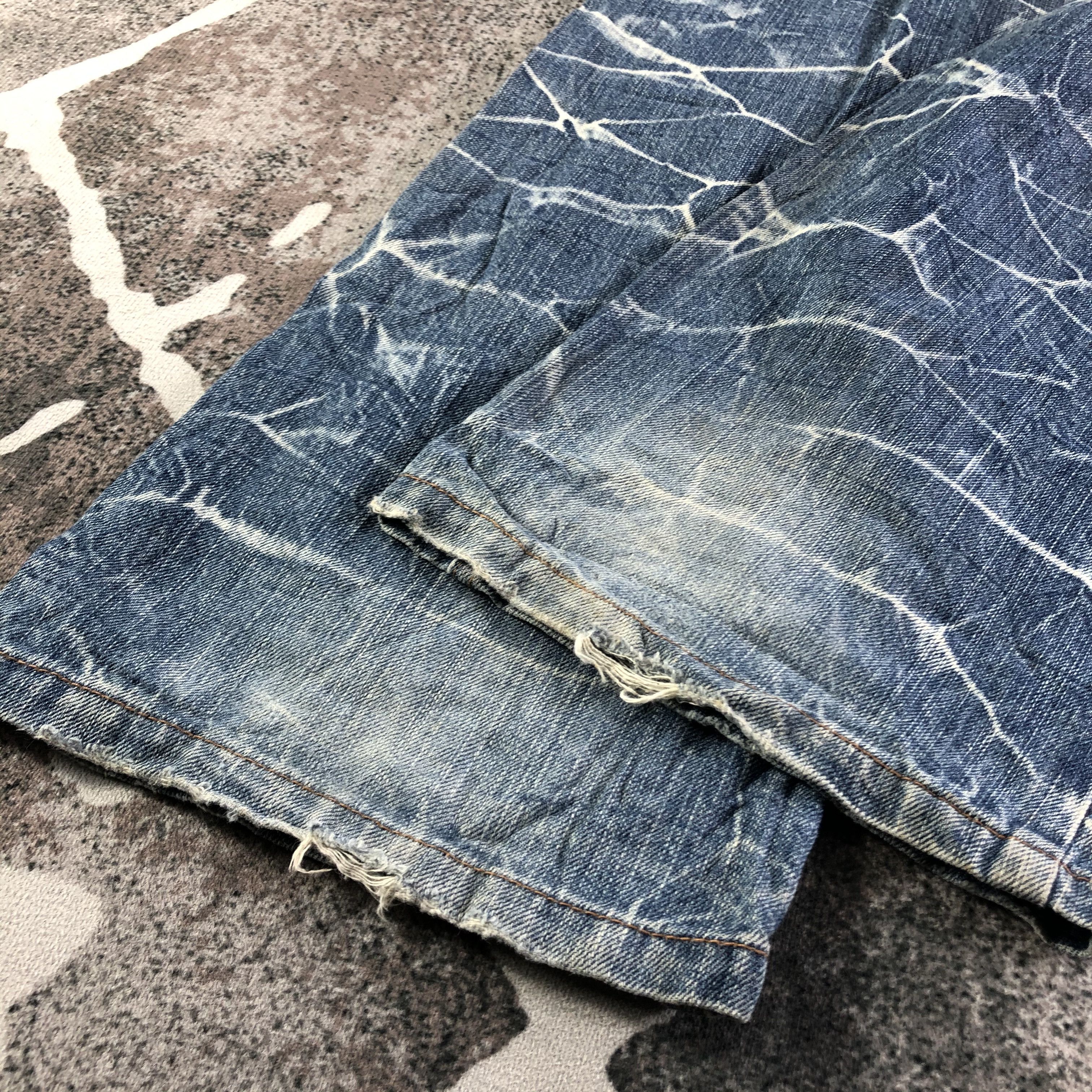 Japanese Brand Japanese Nylaus Jeans Distressed Denim KJ3083 Size US 31 - 6 Thumbnail