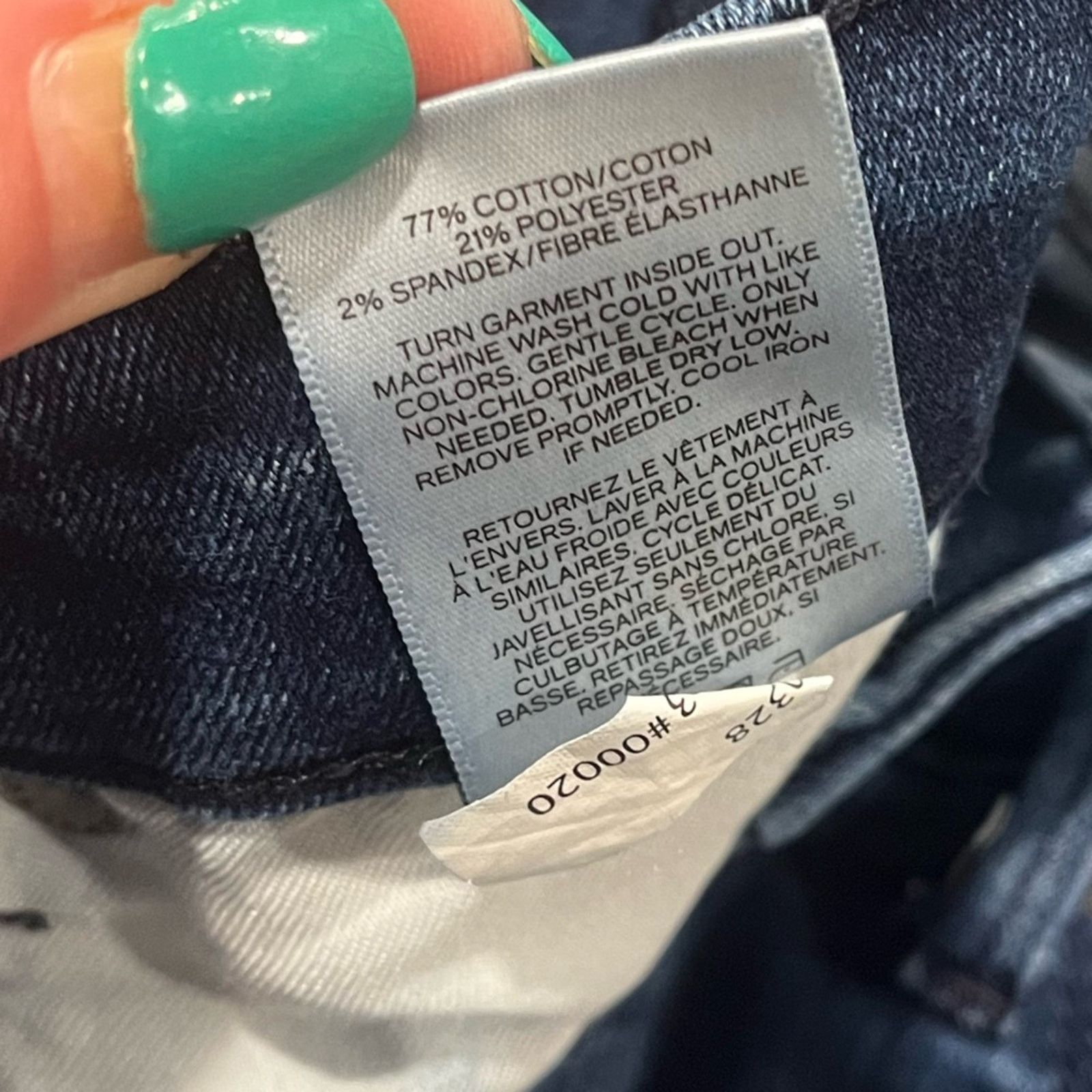Express Express Ankle Legging Jeans Perfect Raw Hem Blue Size 2L Size 26" / US 2 / IT 38 - 4 Thumbnail
