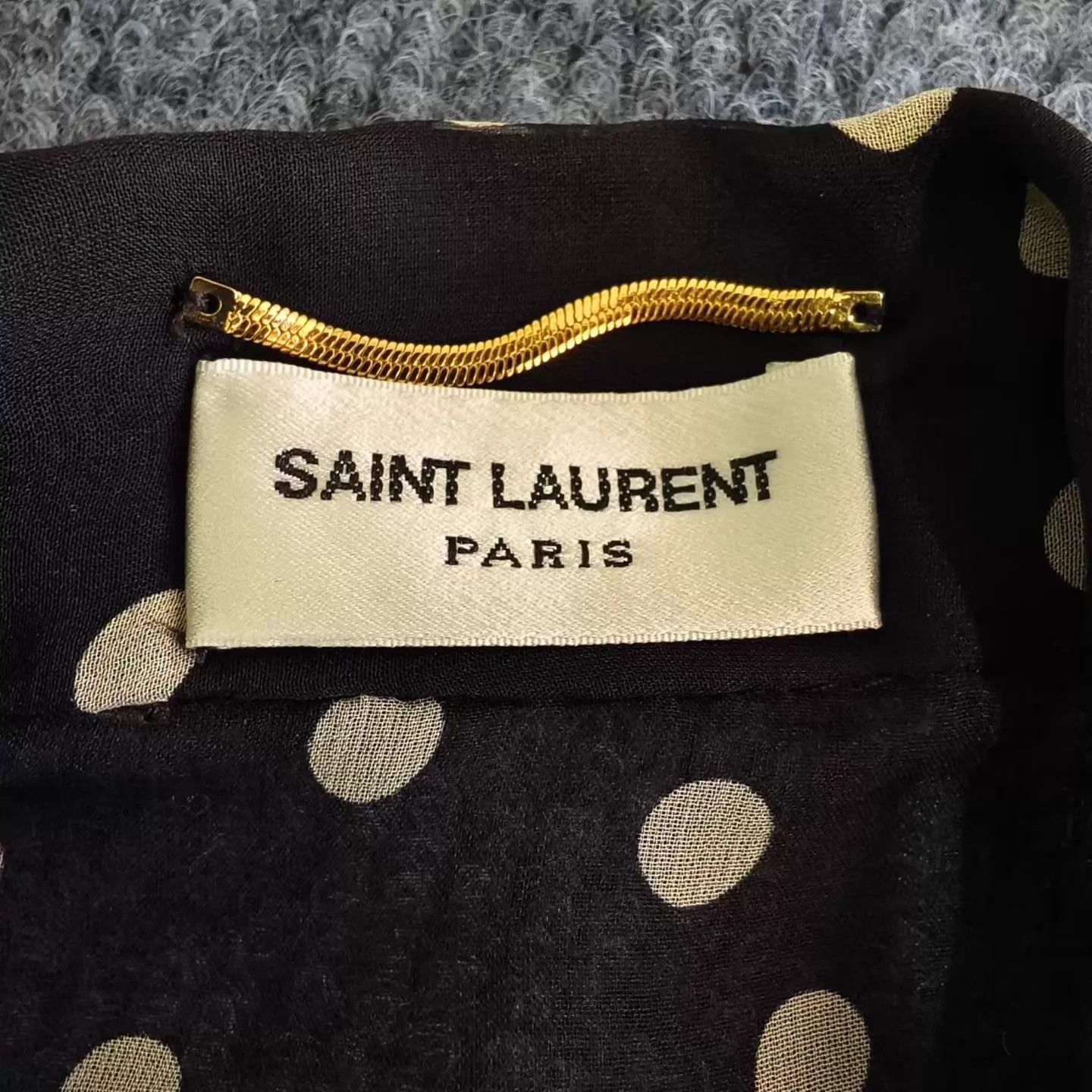 Saint Laurent Paris Saint Laurent Polka Dot Silk Shirt 99 34 Size XXS / US 00 / IT 34 - 3 Thumbnail