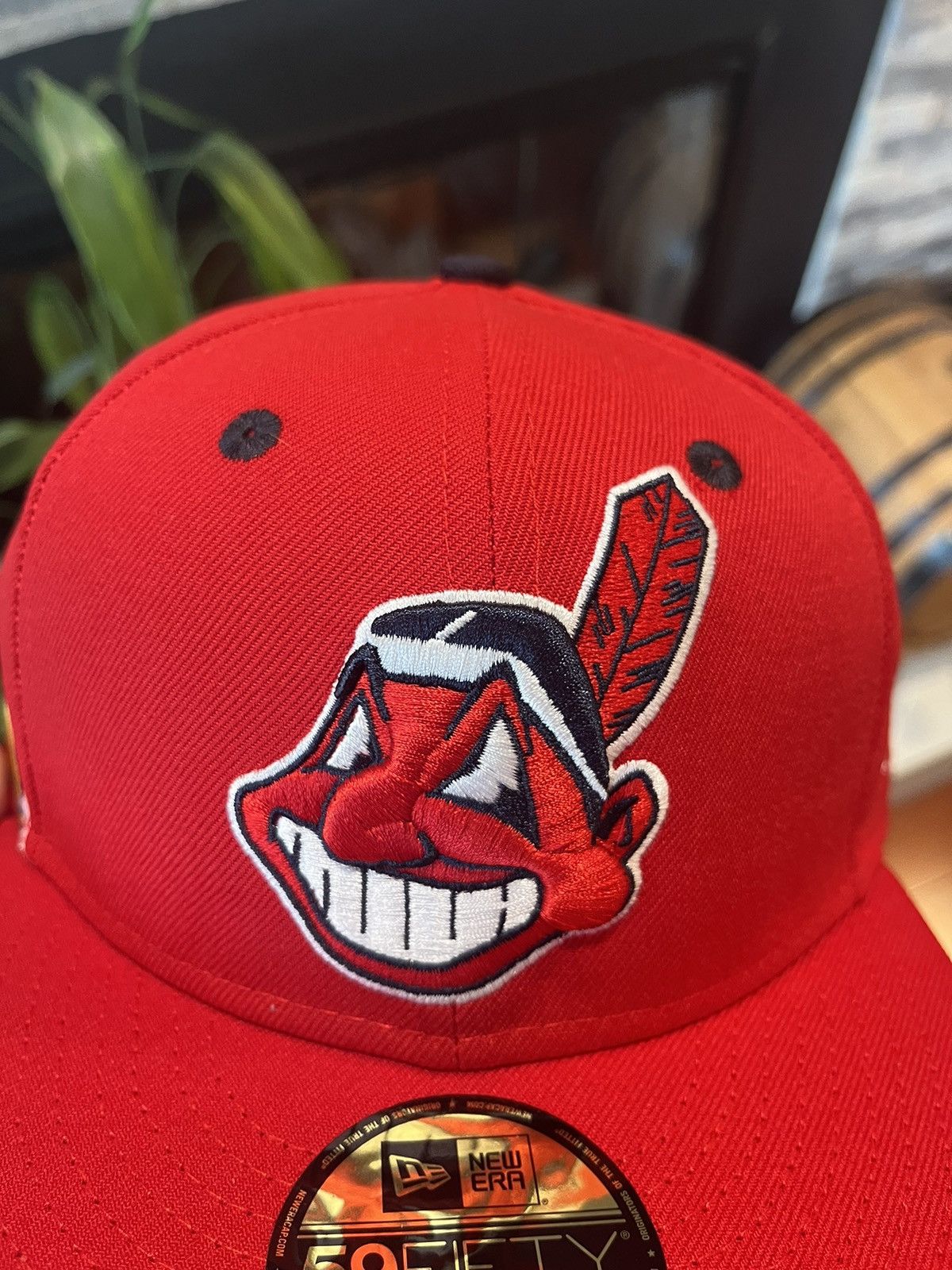 New Era Cleveland Indians Cooperstown Wahoo chief Feather 59Fifty Size ONE SIZE - 2 Thumbnail