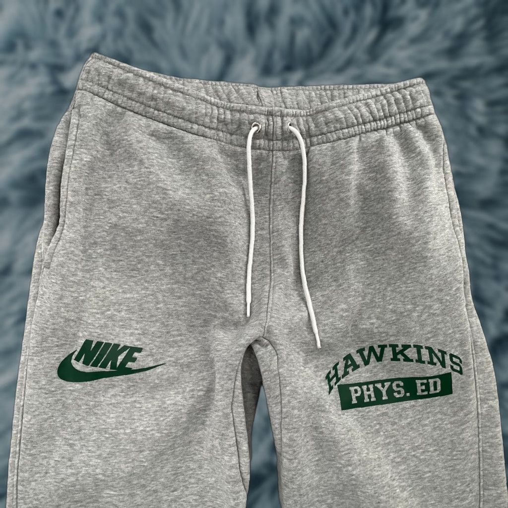 Nike Nike Stranger Things Pants Adult Small Gray Hawkins High PHYS. ED Sweatpants Men Size US 29 - 1 Thumbnail