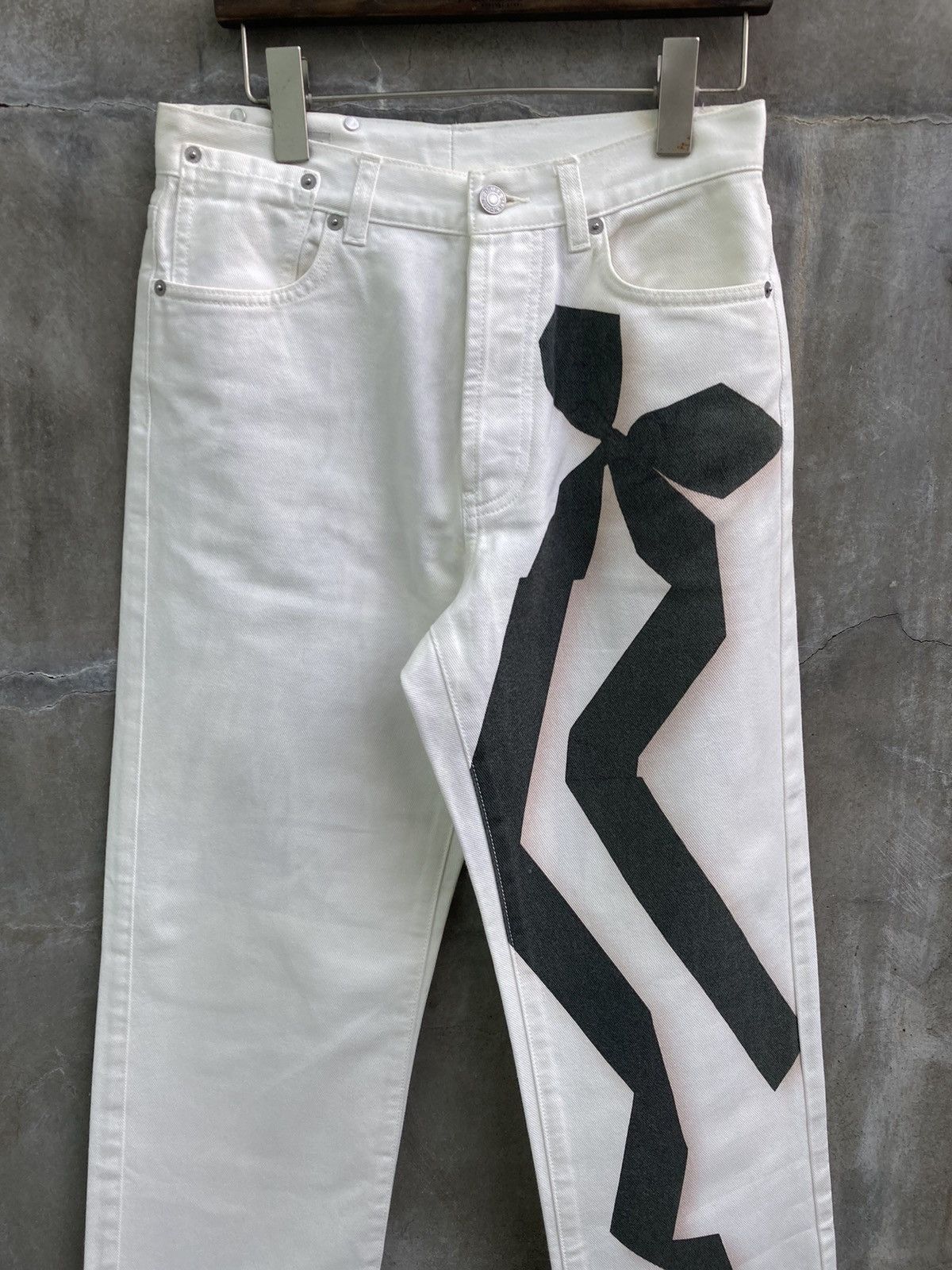 Dries Van Noten Piscos Bow Print Jeans Size 27" / US 4 / IT 40 - 5 Thumbnail