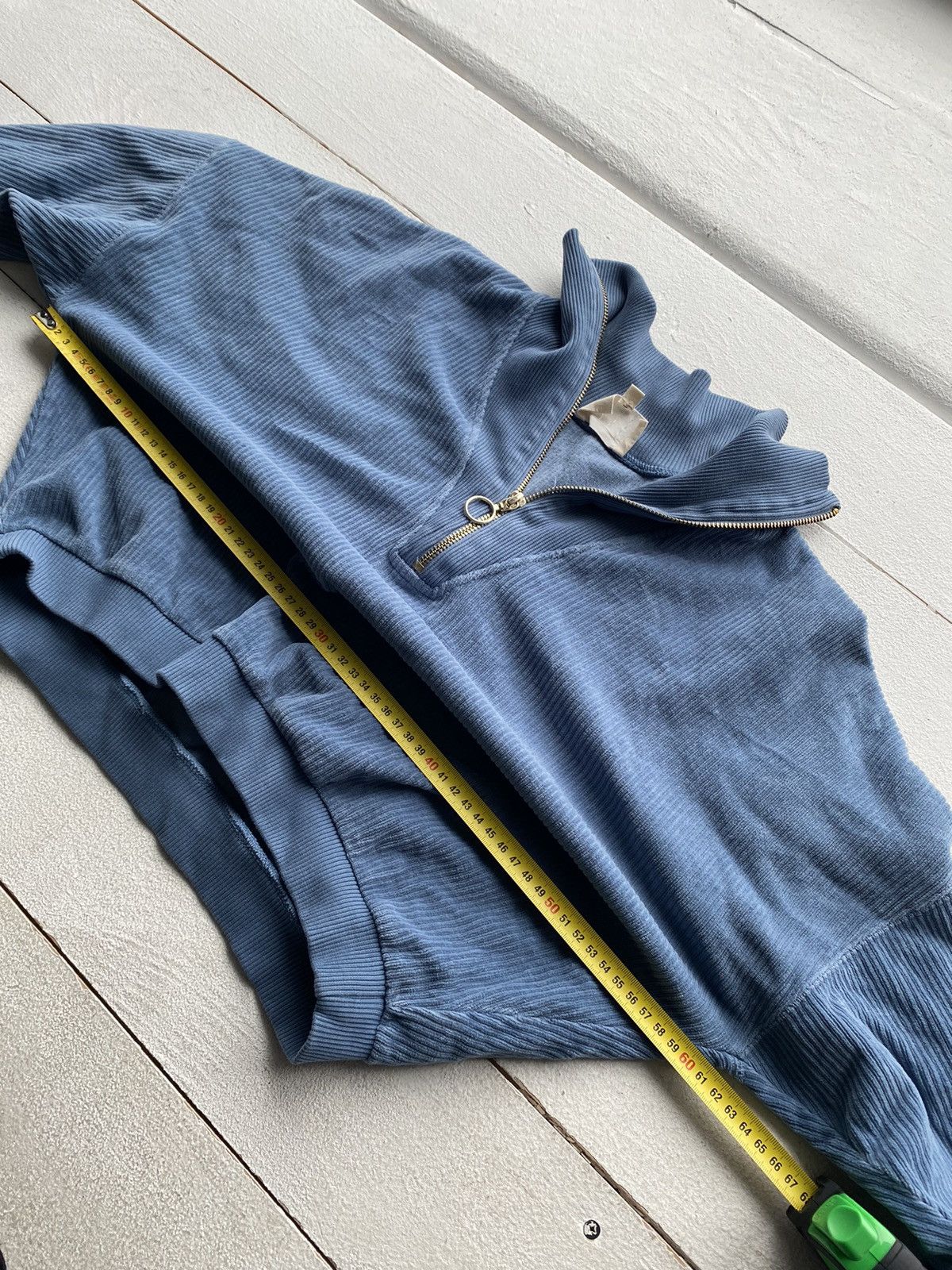 Designer × Sezane Sezane Designer Blue Corduroy Womens 1/4 Zip Sweatshirt Rare Size S / US 4 / IT 40 - 7 Thumbnail