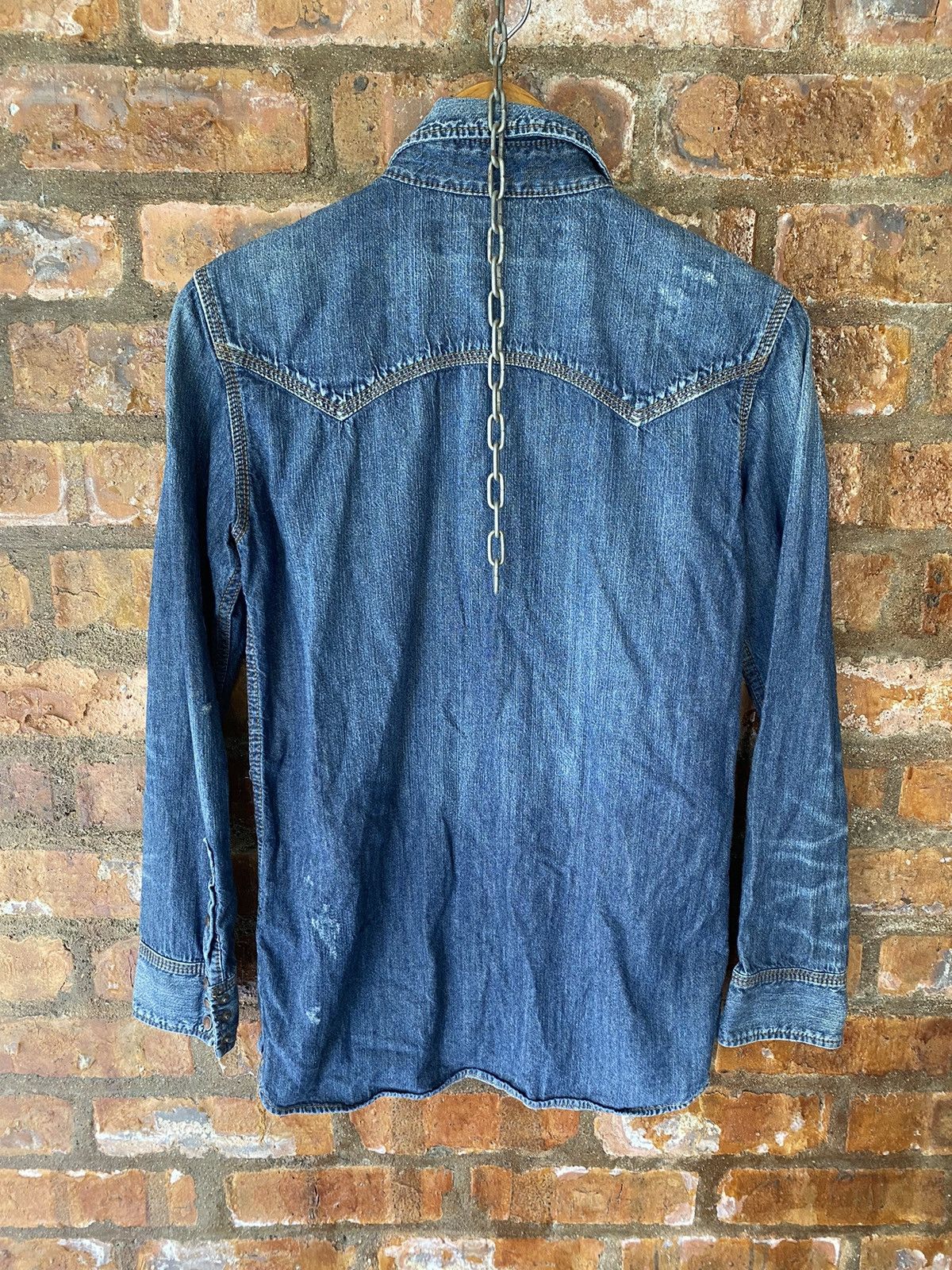 GOA Vtg G.O.A distressed wash western shirt Size US S / EU 44-46 / 1 - 12 Thumbnail