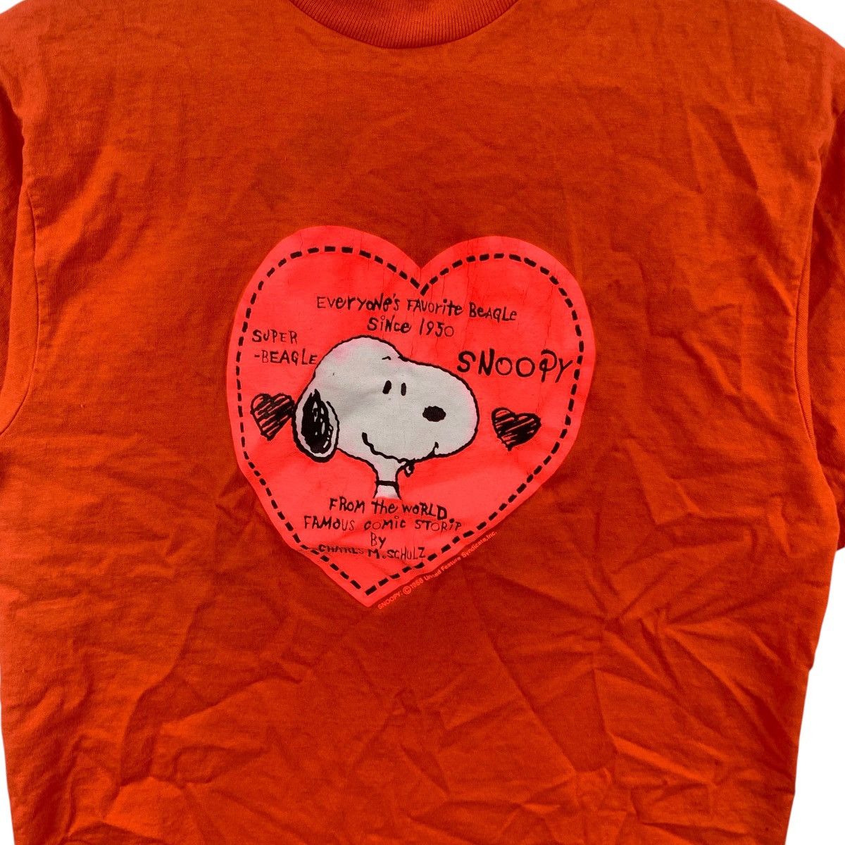 Peanuts Vintage PEANUTS SNOOPY WOODSTOCK Orange Tee Shirt Top Size M / US 6-8 / IT 42-44 - 5 Thumbnail