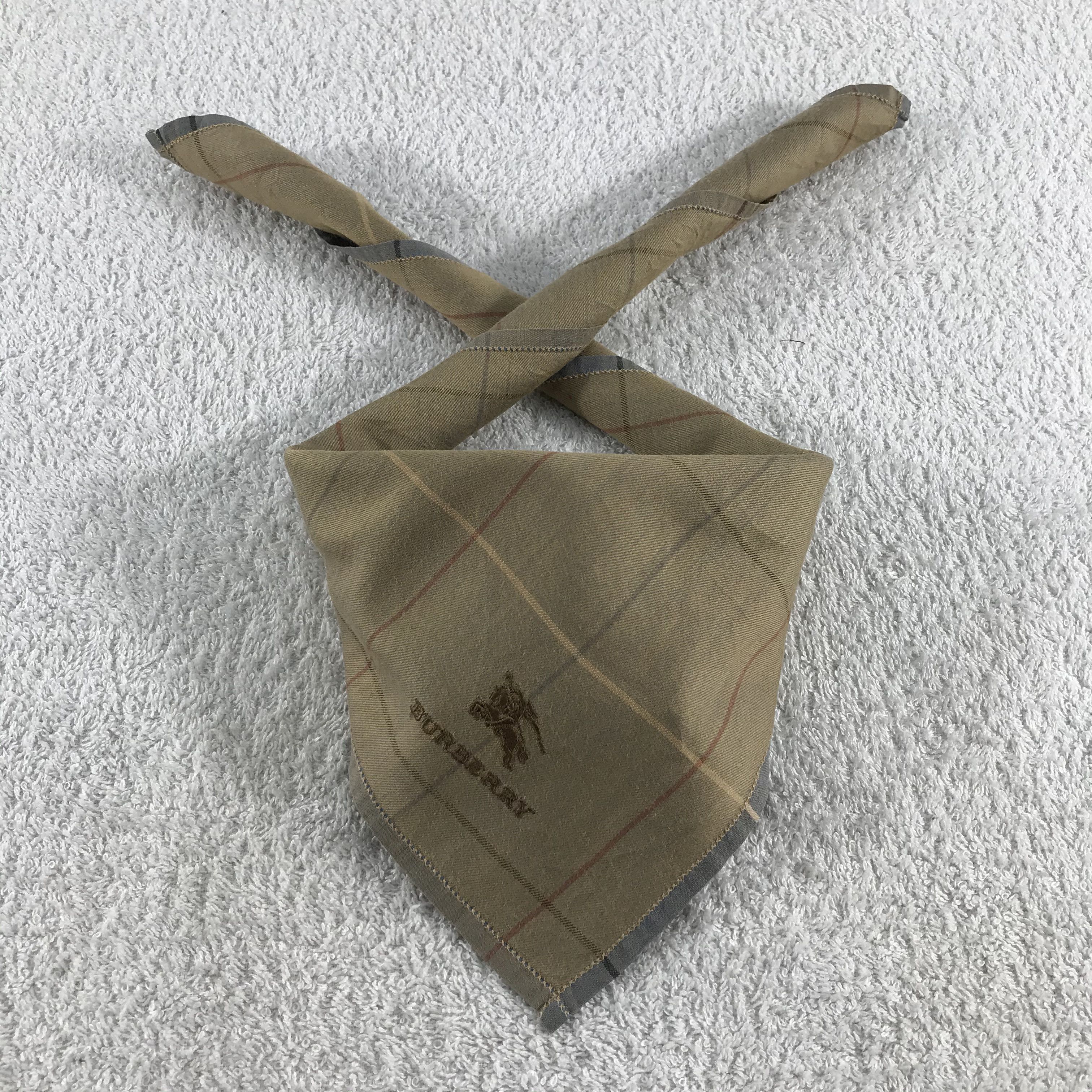 Burberry × Vintage Burberry Bandana / Handkerchief / Neckerchief - S047 Size ONE SIZE - 3 Thumbnail