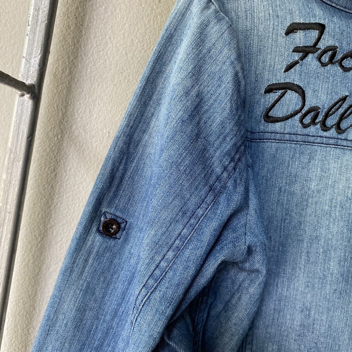 LIZ LISA LIZ LISA döll Light Blue Denim High-Collar Shirt Size M / US 6-8 / IT 42-44 - 5 Thumbnail