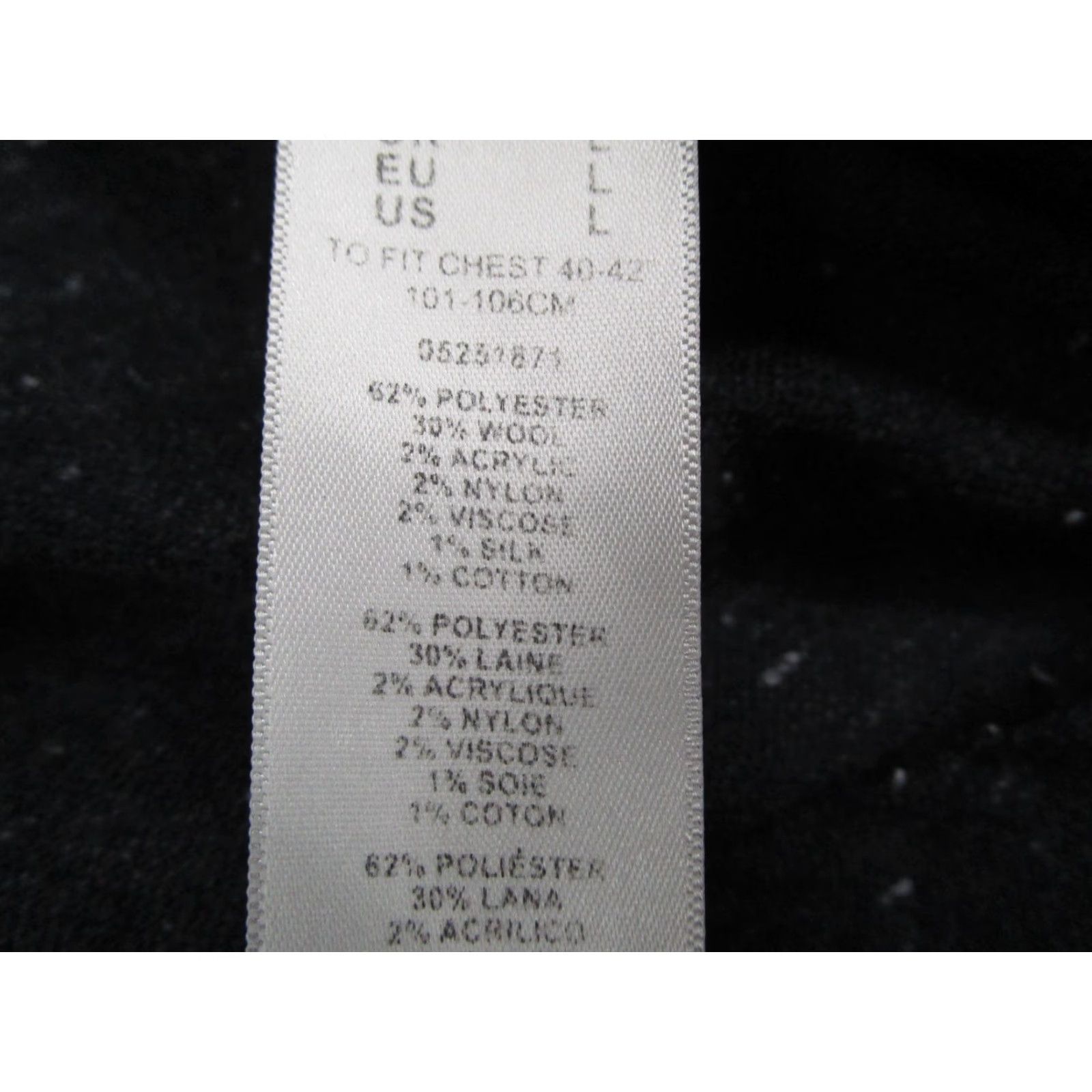 Vintage Hoxton Shirt Company Shirt Mens Large Navy Wool Blend Speckled Button Front Size US L / EU 52-54 / 3 - 5 Thumbnail