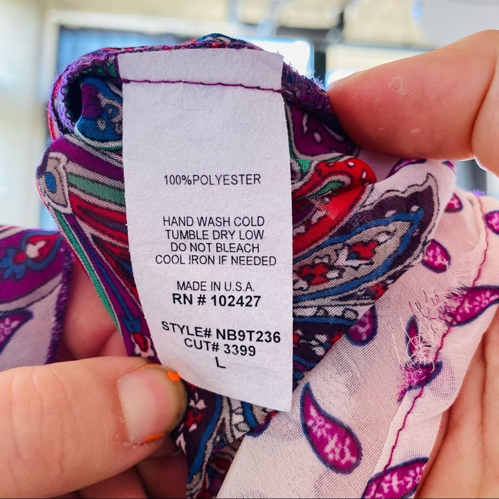 Vintage VINTAGE Green Purple White Ruffle Print Sheer Tank Blouse Size L / US 10 / IT 46 - 8 Thumbnail