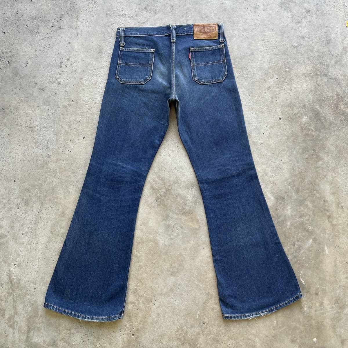 Japanese Brand Vintage 80s Big John Flare Talon Zip Jeans Denim Pants Faded Size US 29 - 13 Thumbnail