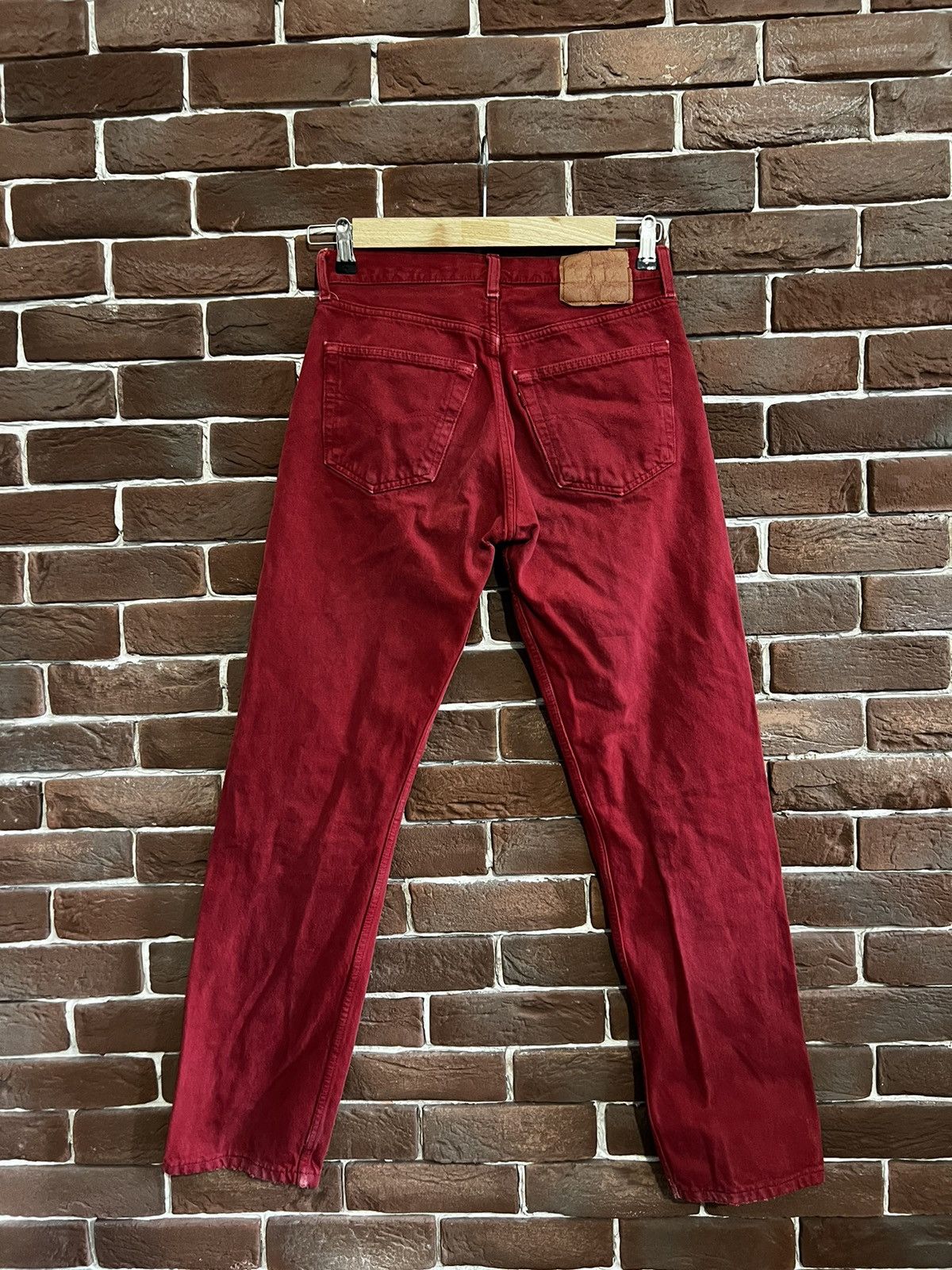 Levi's Rare Vintage 90s Levi’s 501 30x32 Red Denim Jeans Pants Size US 30 / EU 46 - 2 Thumbnail