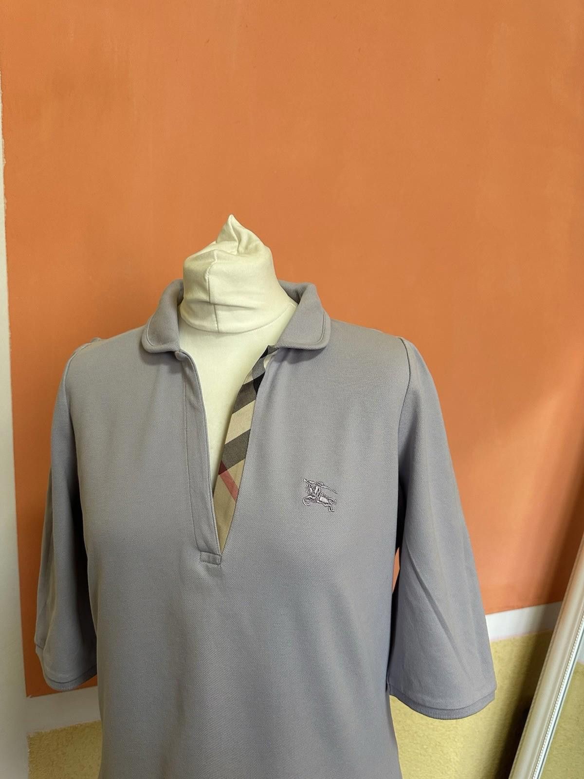 Burberry Burberry Brit Lilac Cotton Pique V-Neck Polo T-Shirt XL Size XL / US 12-14 / IT 48-50 - 3 Thumbnail