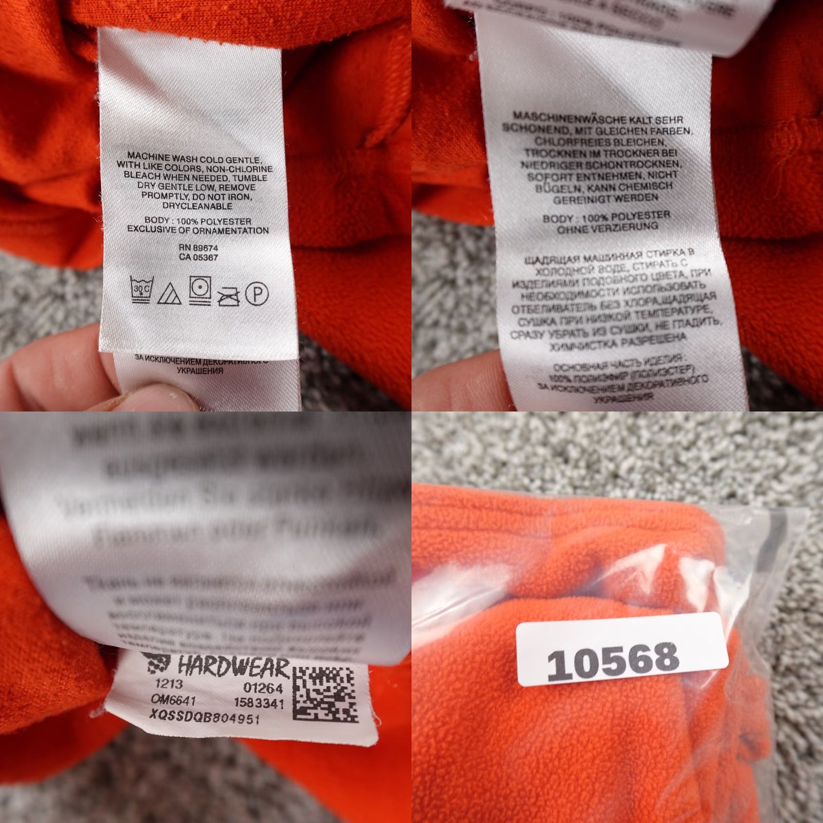 Mountain Hardwear Mountain Hardwear Jacket L Orange Microchill Fleece Pile Zip Sweater Hiking Mens Size US L / EU 52-54 / 3 - 9 Thumbnail