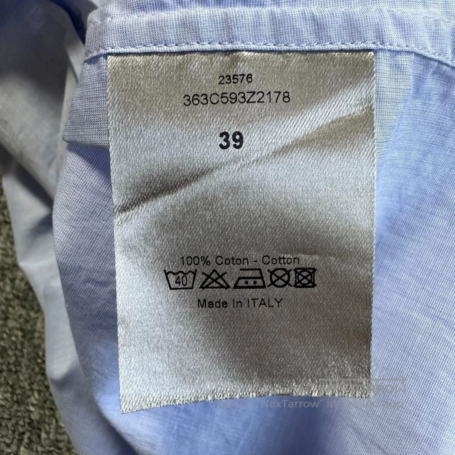 Dior Dior Haze Blue Collar Panel Shirt. Size M / US 6-8 / IT 42-44 - 5 Thumbnail