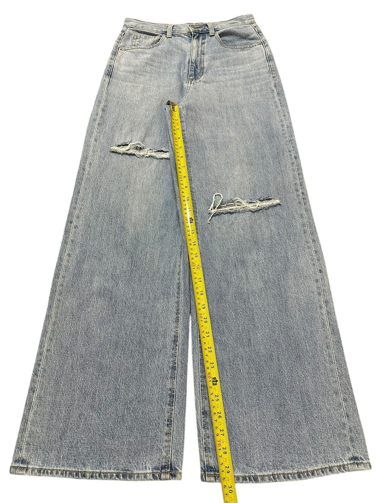 GU Vintage Japanese GU Blue Faded Wash Distressed Baggy Jeans Size US 28 / EU 44 - 13 Thumbnail