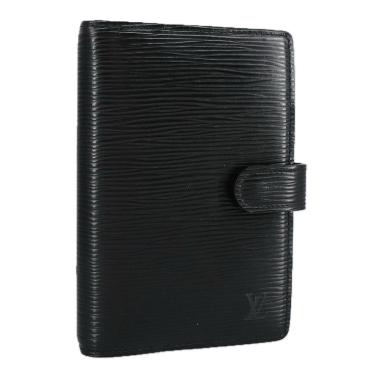 LOUIS VUITTON Epi Agenda PM Day Planner Cover Black R20052 LV Auth